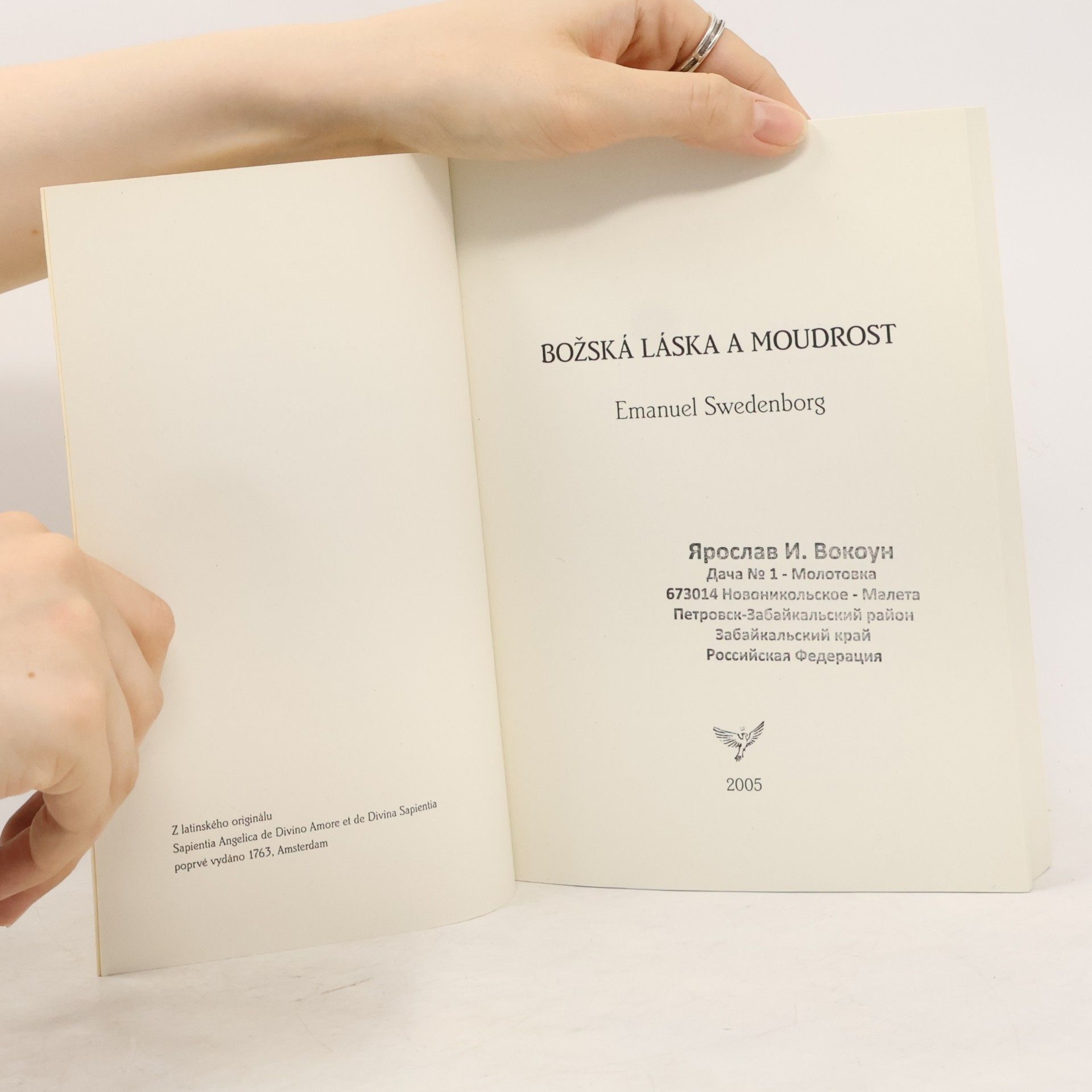Emanuel Swedenborg Božská Láska s Moudrost