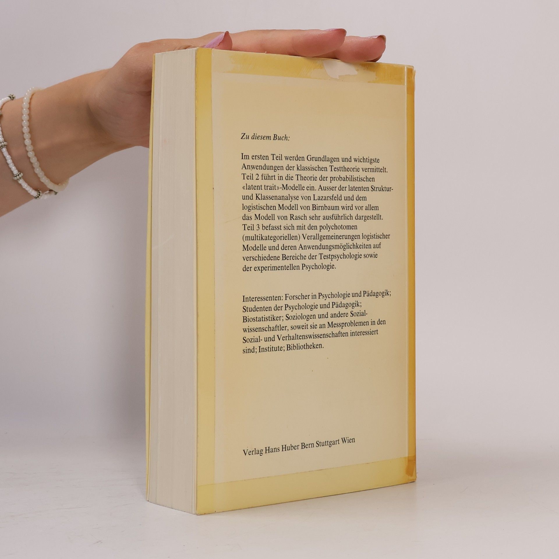 Gerhard H. Fischer Einführung in die Theorie psychologischer Tests
