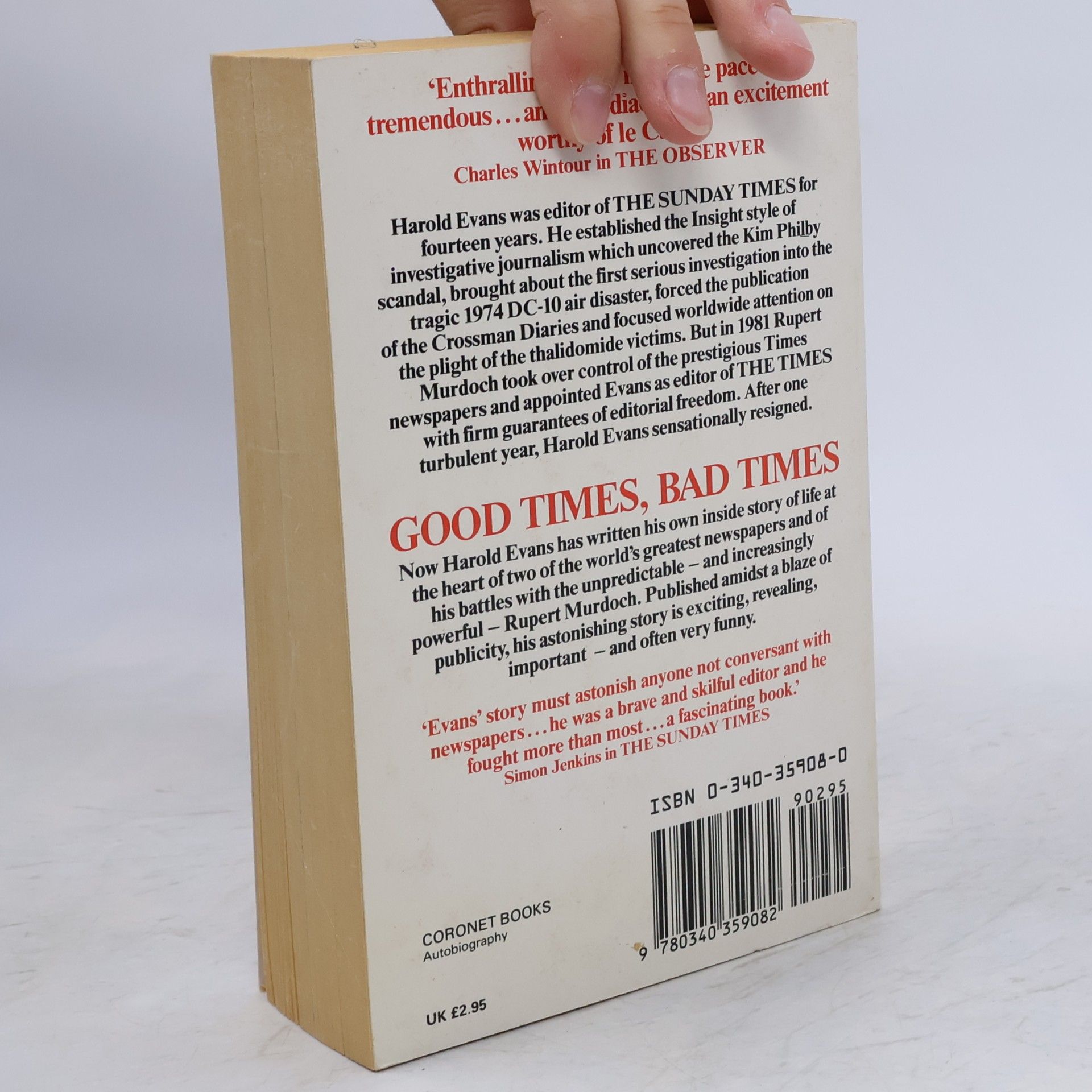 Harold Evans Good Times, Bad Times