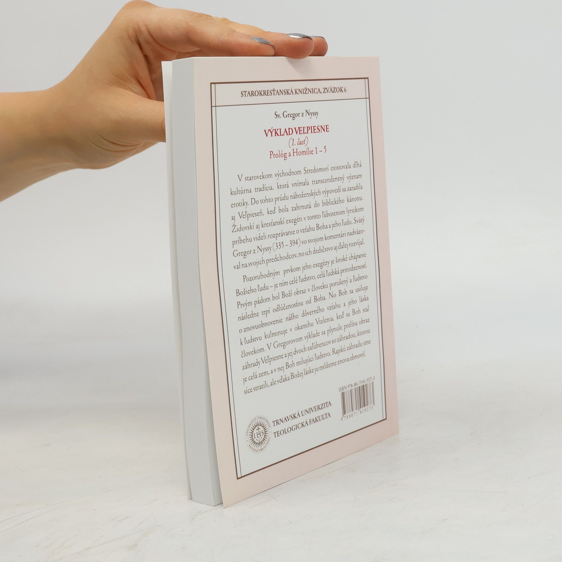 Řehoř z Nyssy Výklad Veľpiesne 1 : Prológ a Homílie 1-5