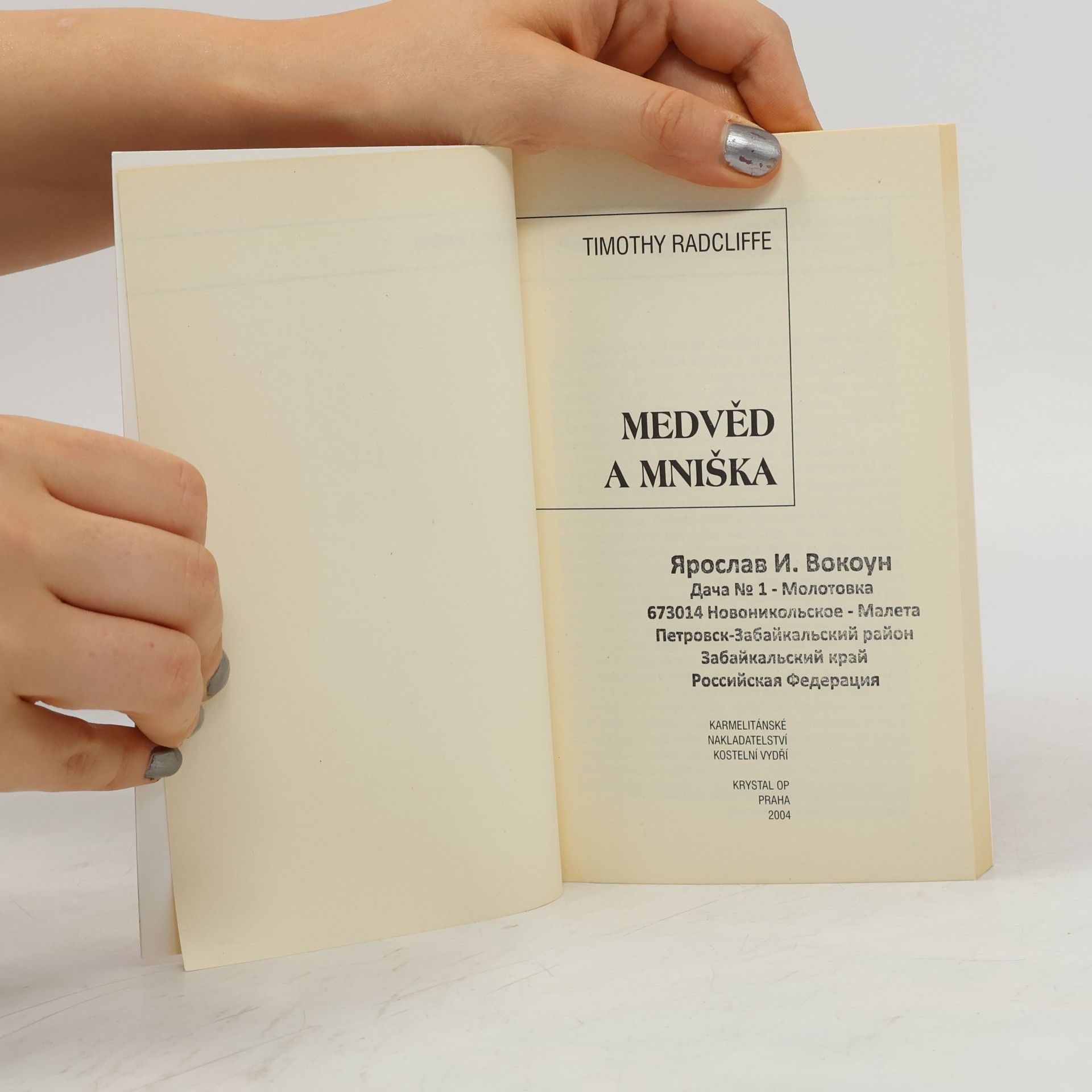 Timothy Radcliffe Medvěd a mniška