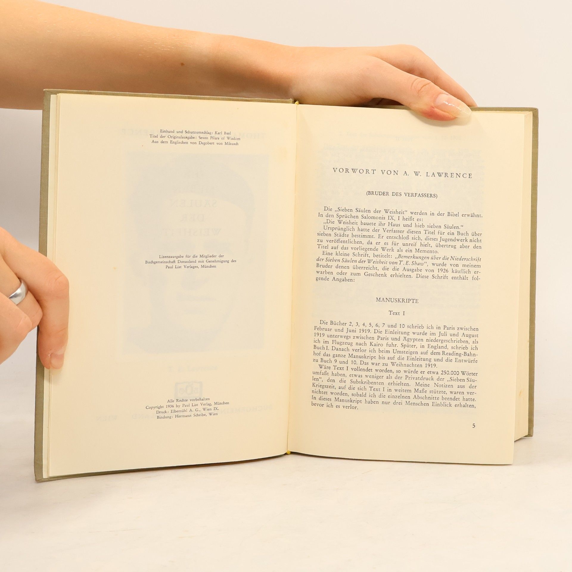 T. E. Lawrence Die sieben Säulen der Weisheit