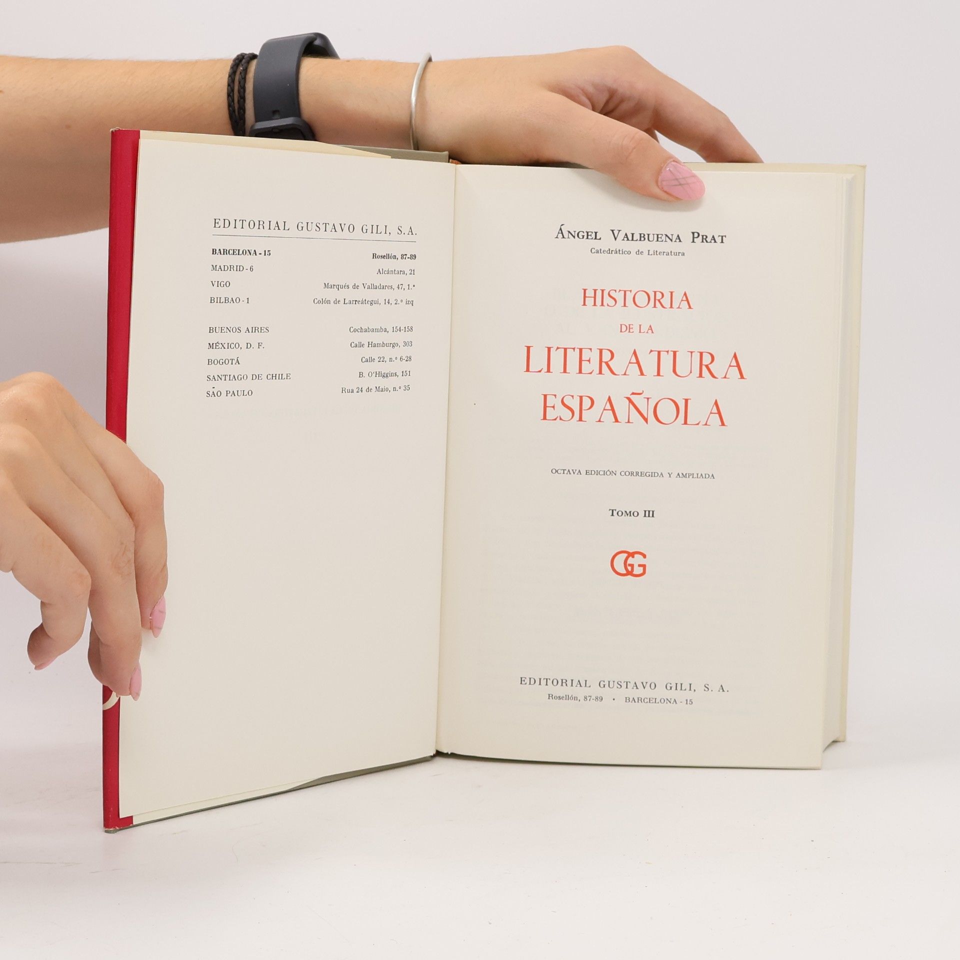 Ángel Valbuena Prat Historia de la literatura española. Tomo III.
