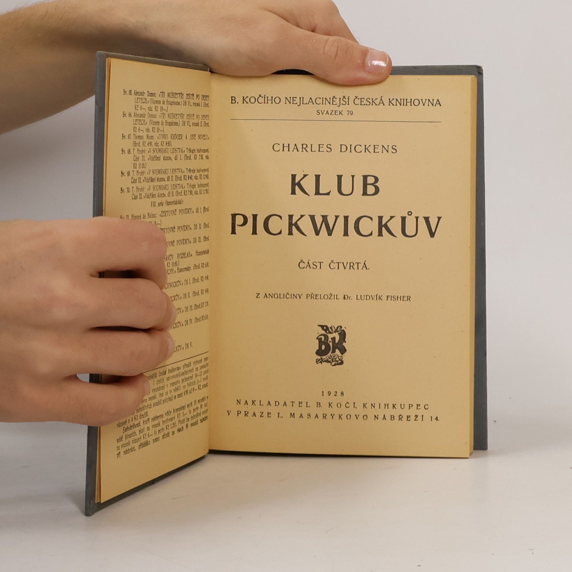 Alexandre Dumas Nejlacinější česká knihovna, díl I. sv. II.