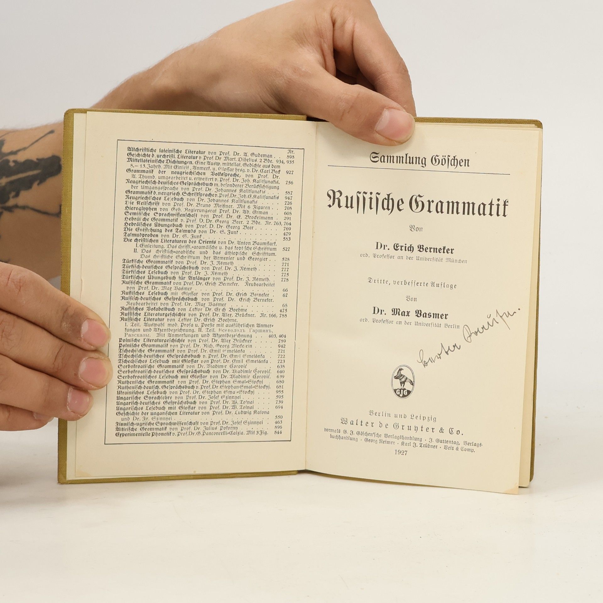Erich Berneker Russische Grammatik