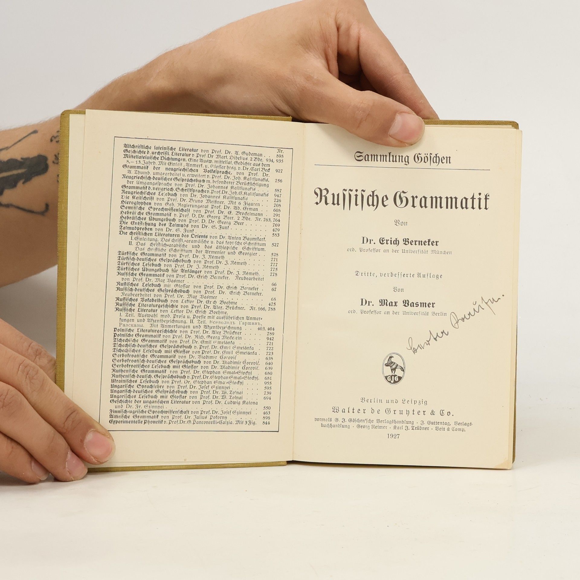 Erich Berneker Russische Grammatik