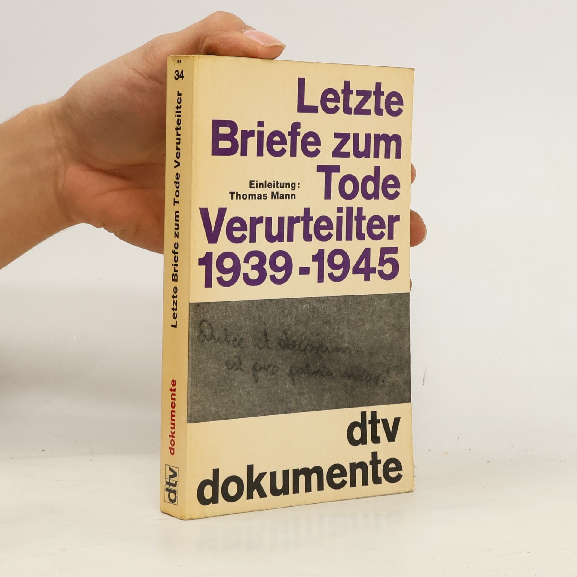 Thomas Mann Letzte Briefe zum Tode Verurteilter 1939-1945