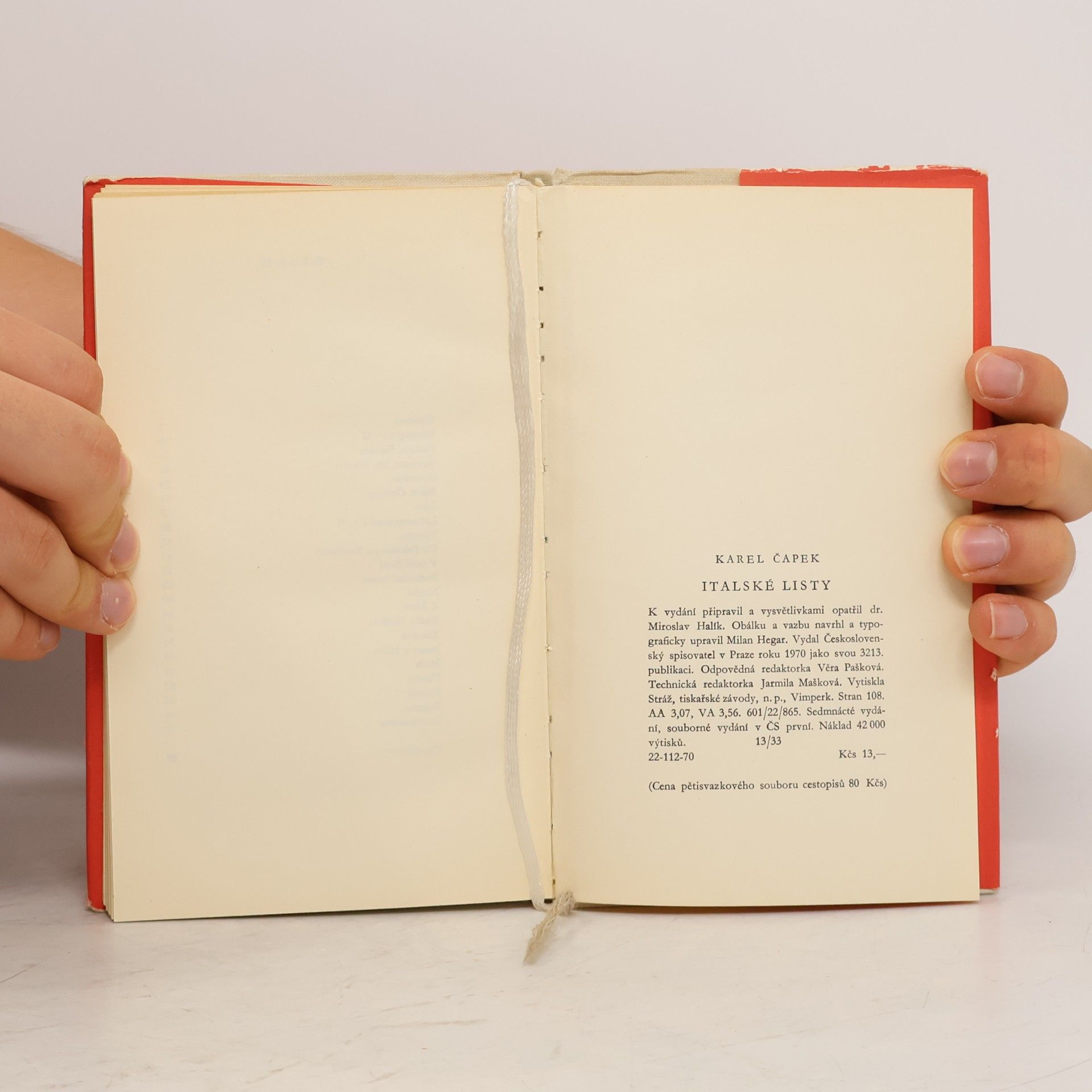 Karel Čapek Italské listy