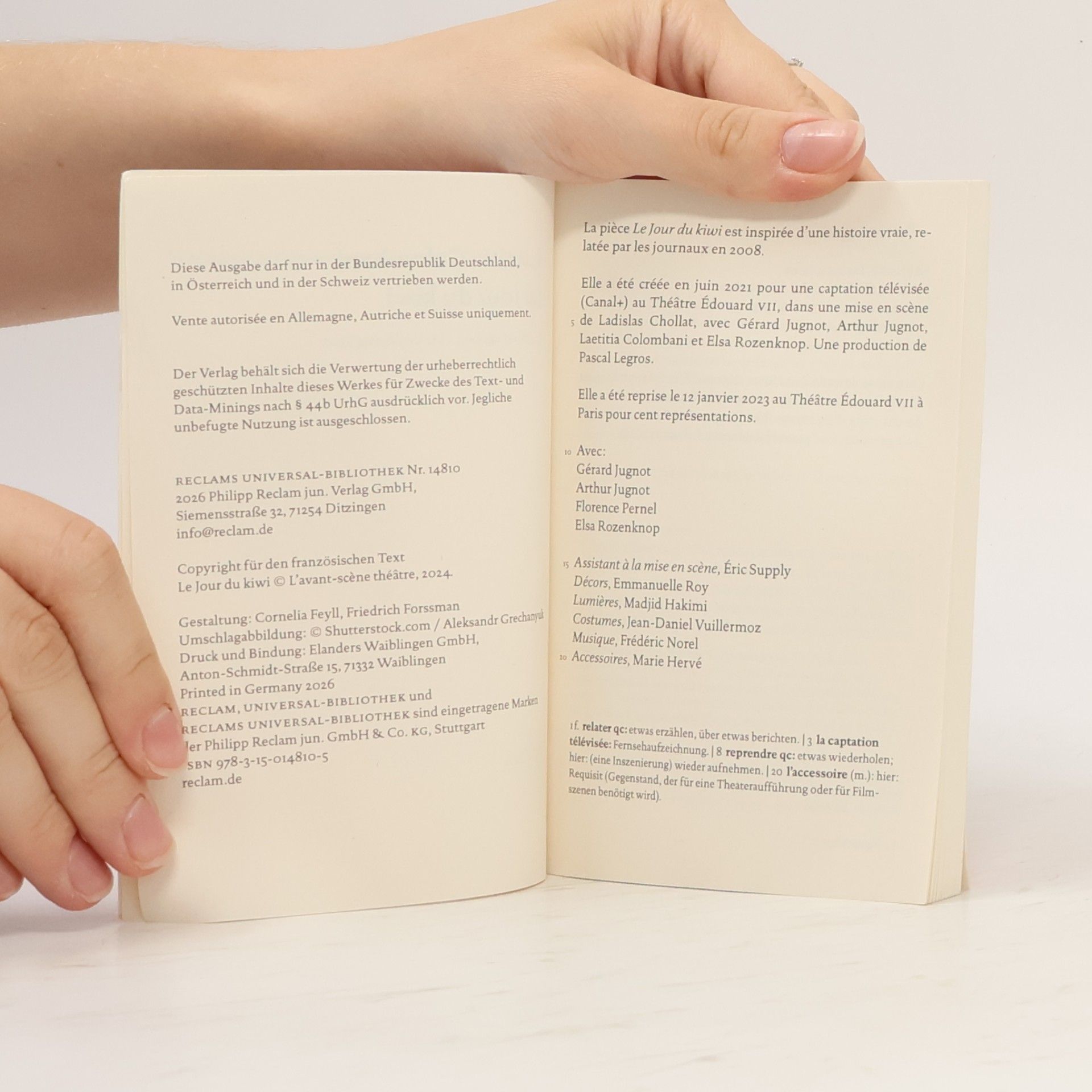 Laetitia Colombani Reclams Universal-Bibliothek: Le Jour du kiwi