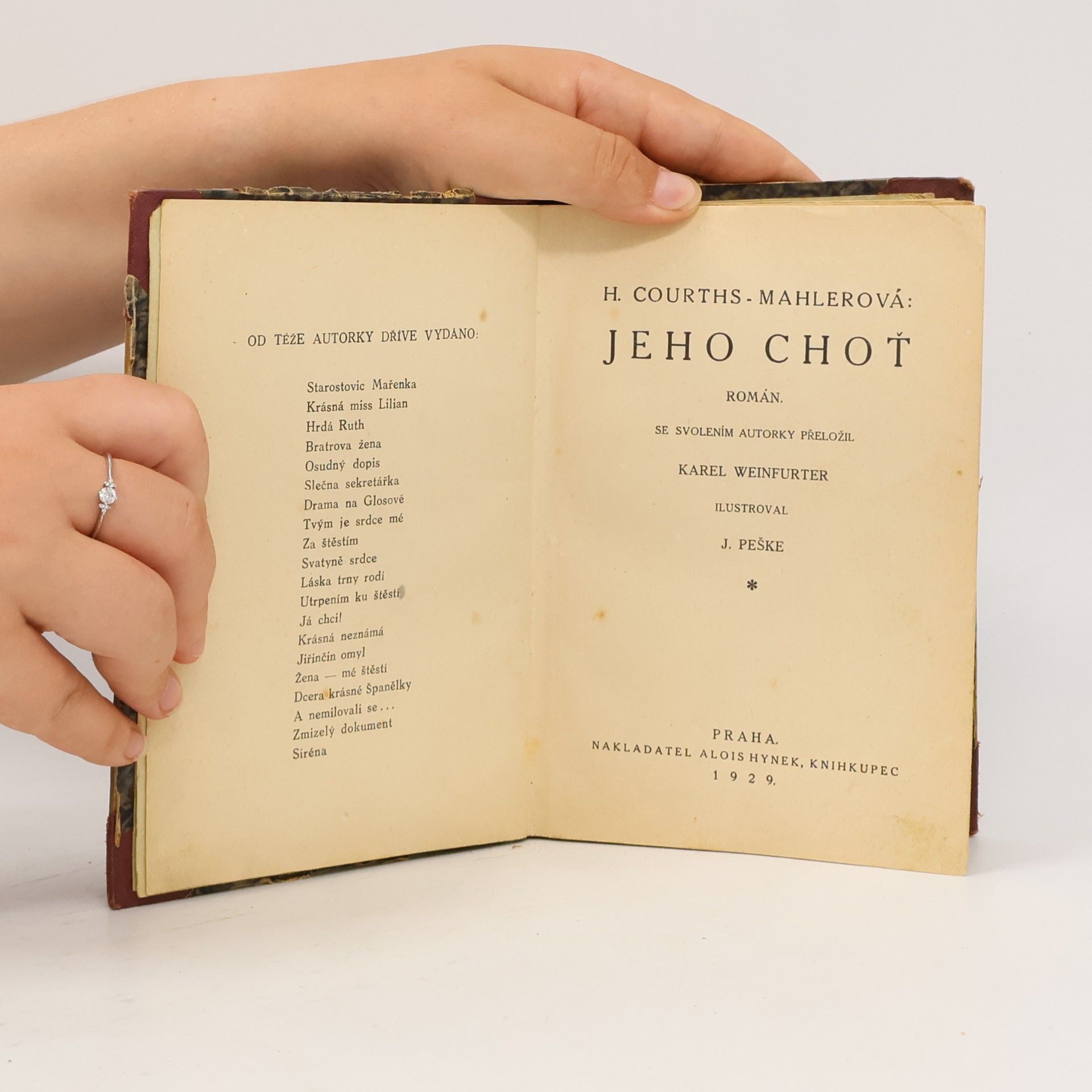 H. Courths-Mahlerová Jeho choť