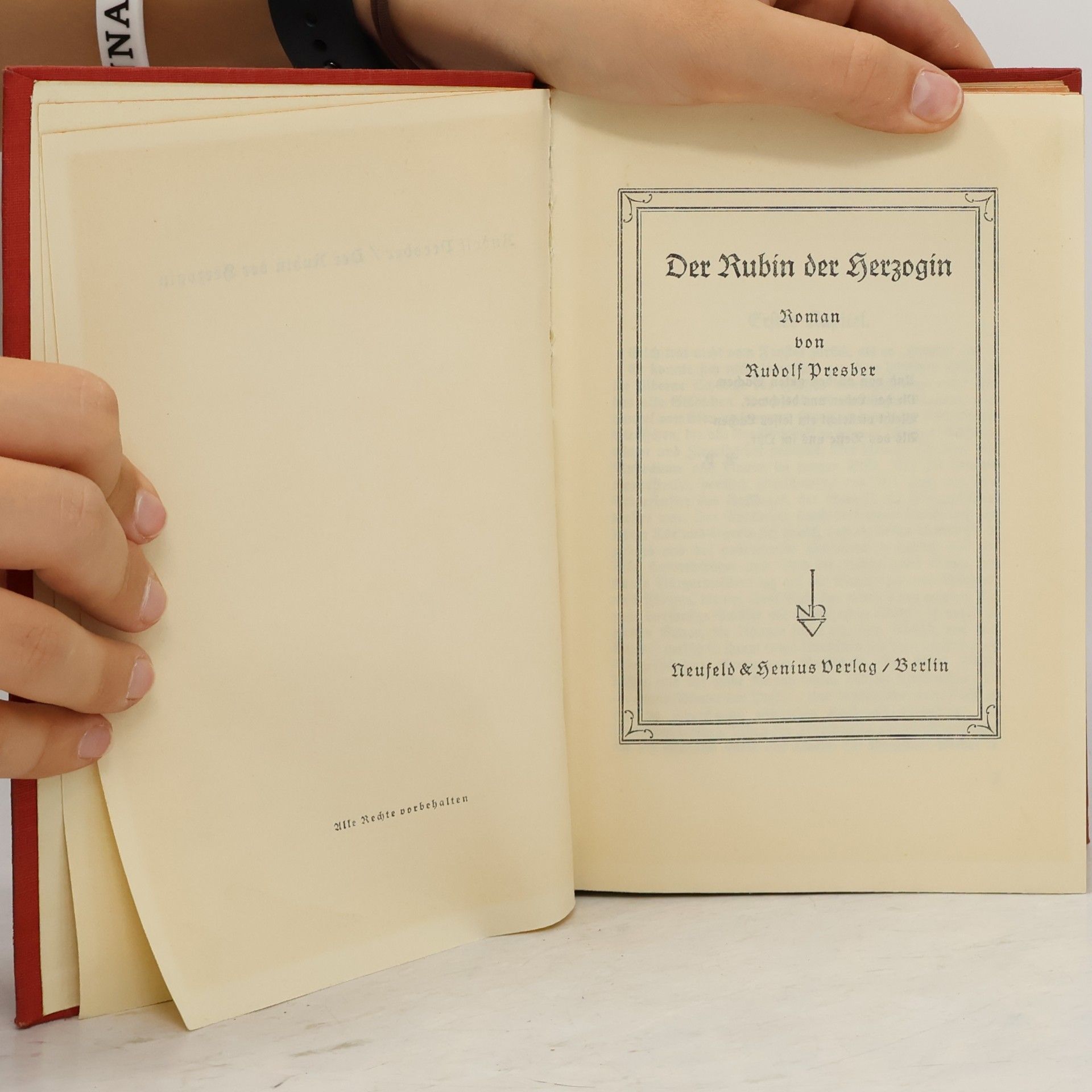 Rudolf Presber Der Rubin der Herzogin
