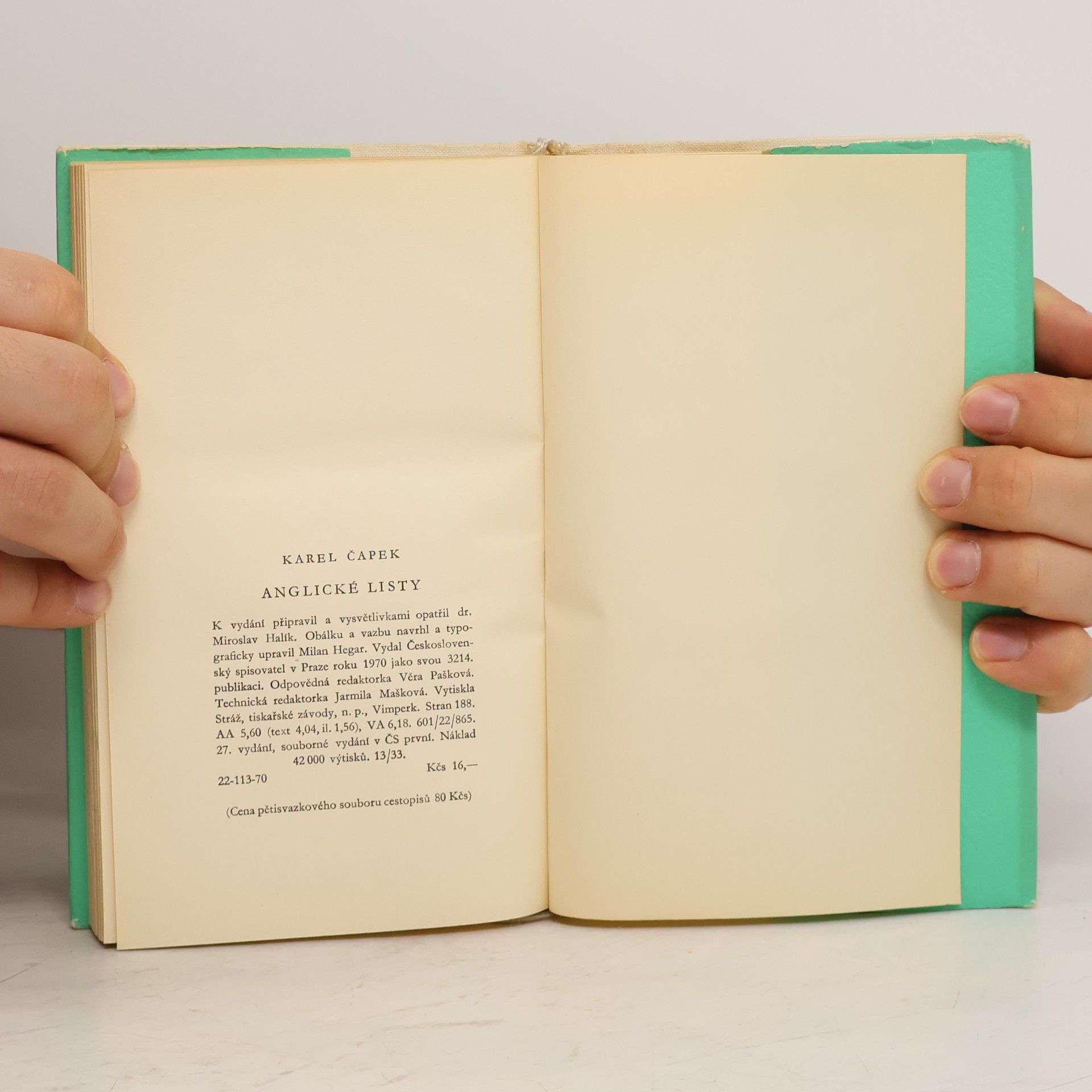 Karel Čapek Anglické listy