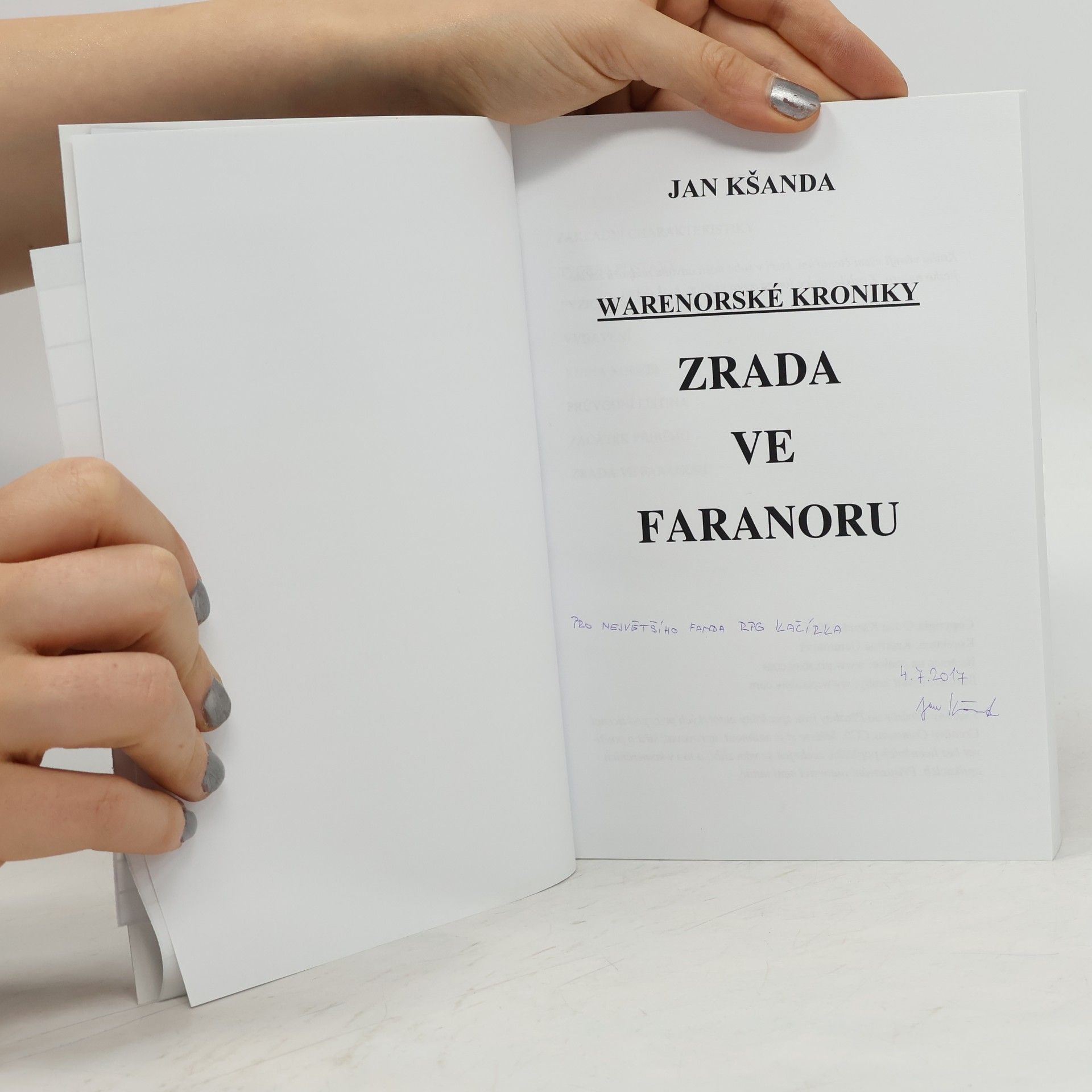 Jan Kšanda Zrada ve Faranoru. Warenorské kroniky