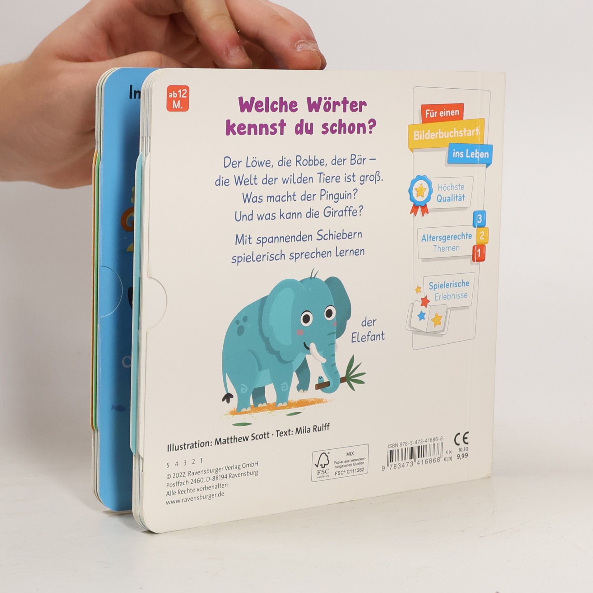 Mila Rulff Meine ersten Wörter von den wilden Tieren - Sprechen lernen mit großen Schiebern und Sachwissen für Kinder ab 12 Monaten