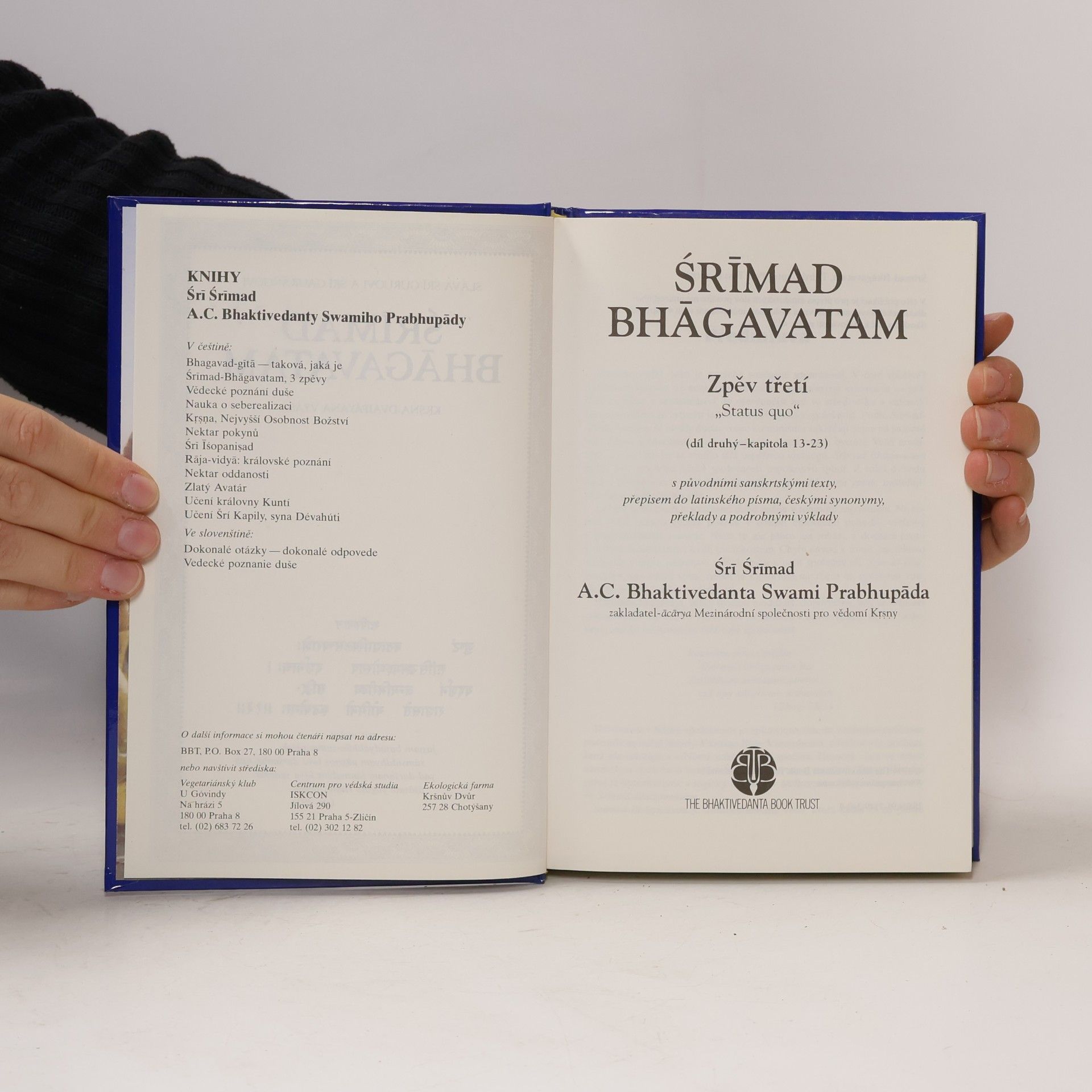 A. C. Bhaktivedanta Swami Prabhupada Śrīmad Bhāgavatam. Zpěv 3 díl 2.