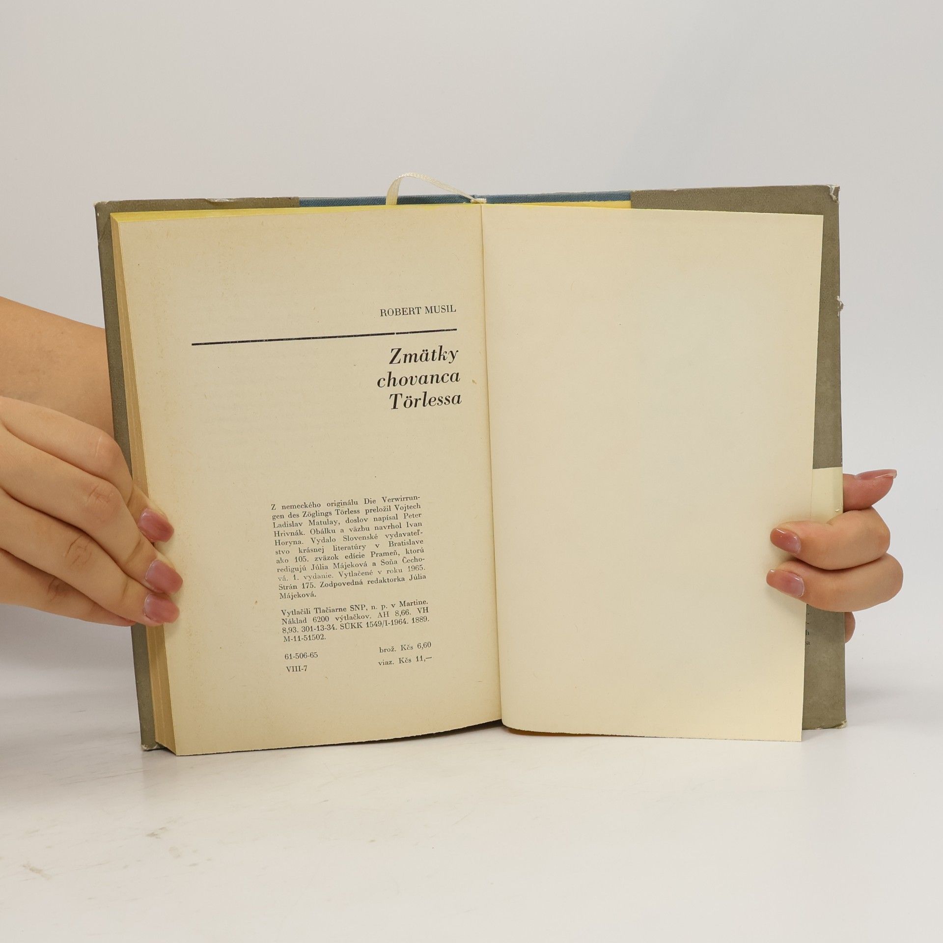Robert Musil Zmätky chovanca Törlessa
