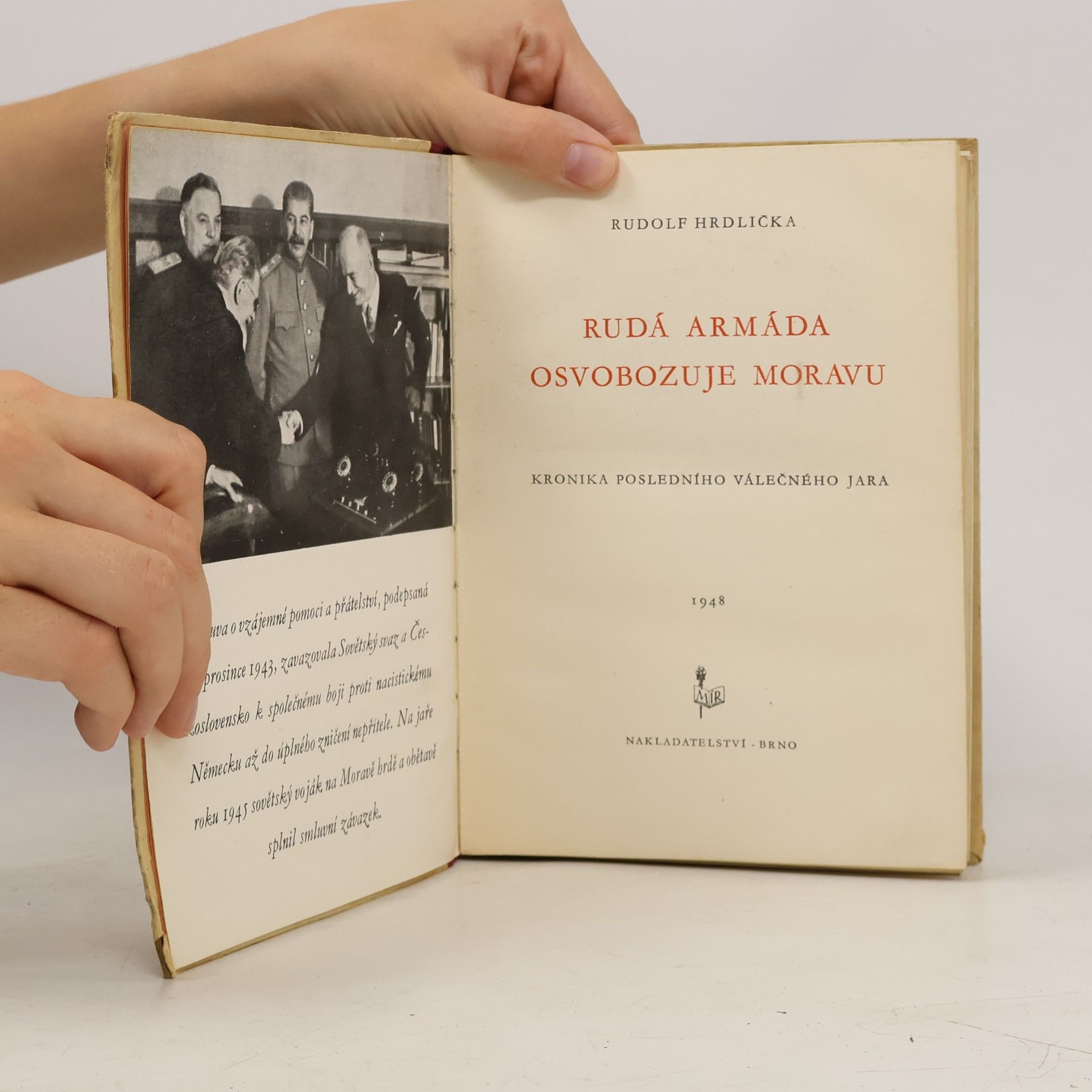 Rudolf Hrdlička Rudá armáda osvobozuje Moravu