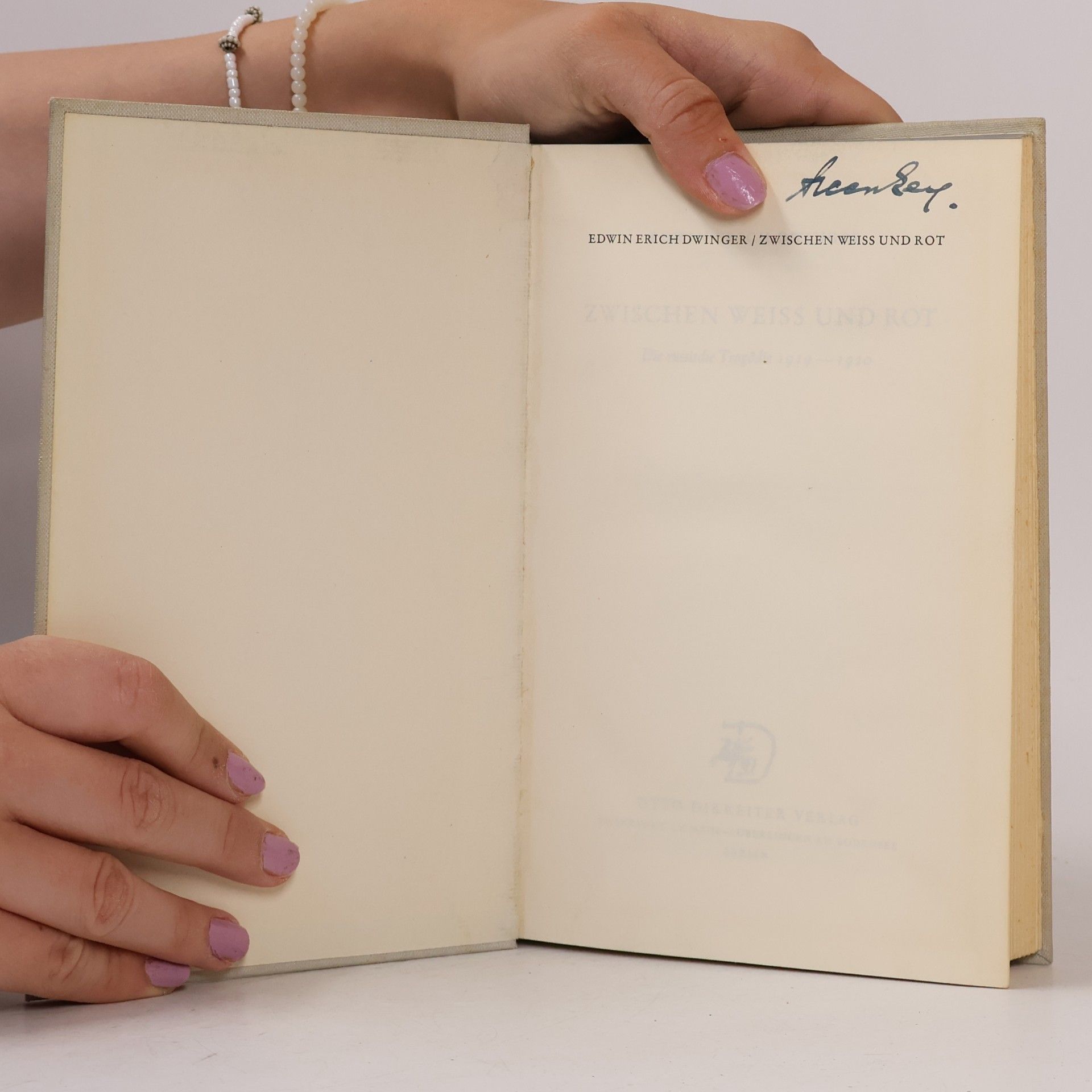 Edwin Erich Dwinger Zwischen Weisz und Rot