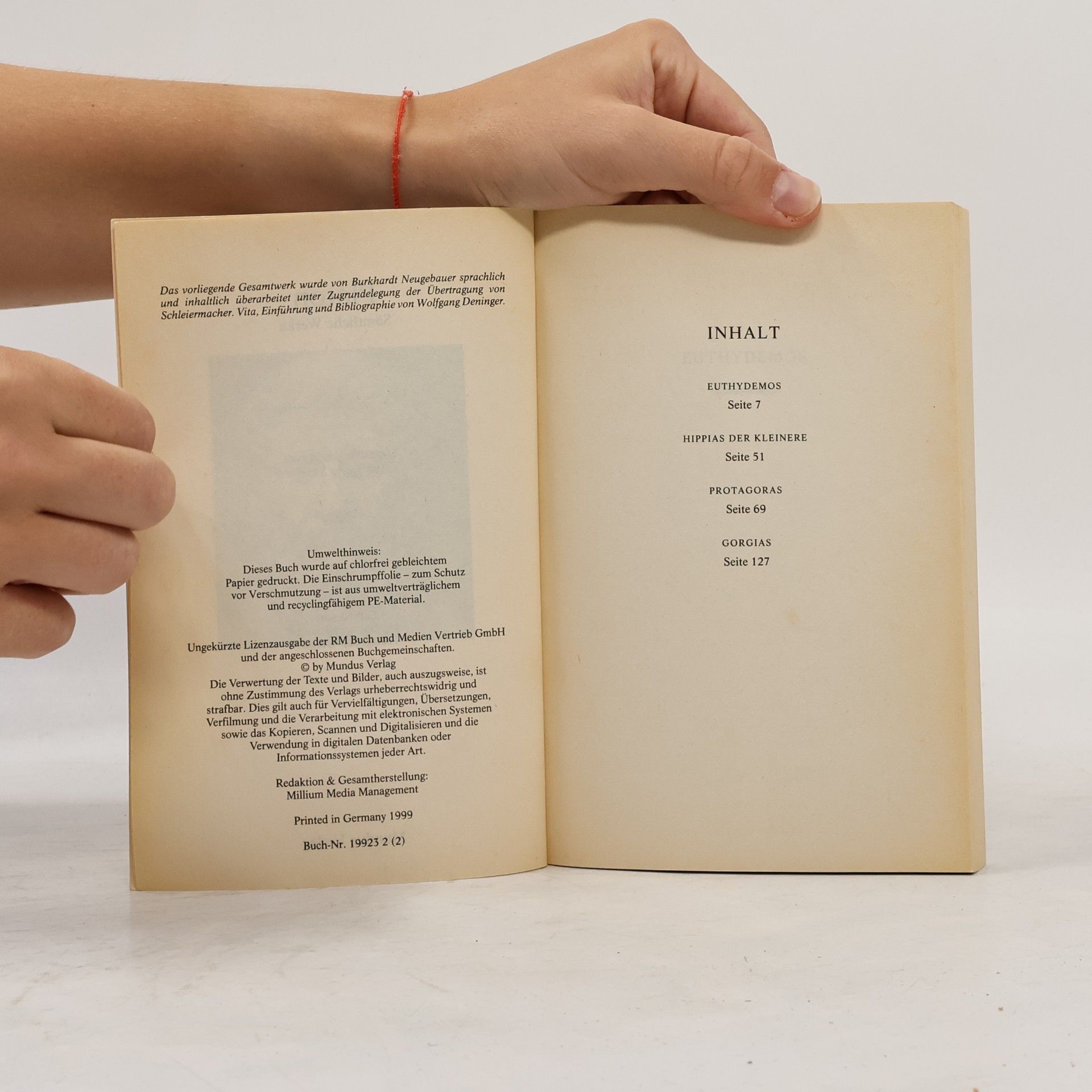 Plato Platon. Sämtliche Werke
