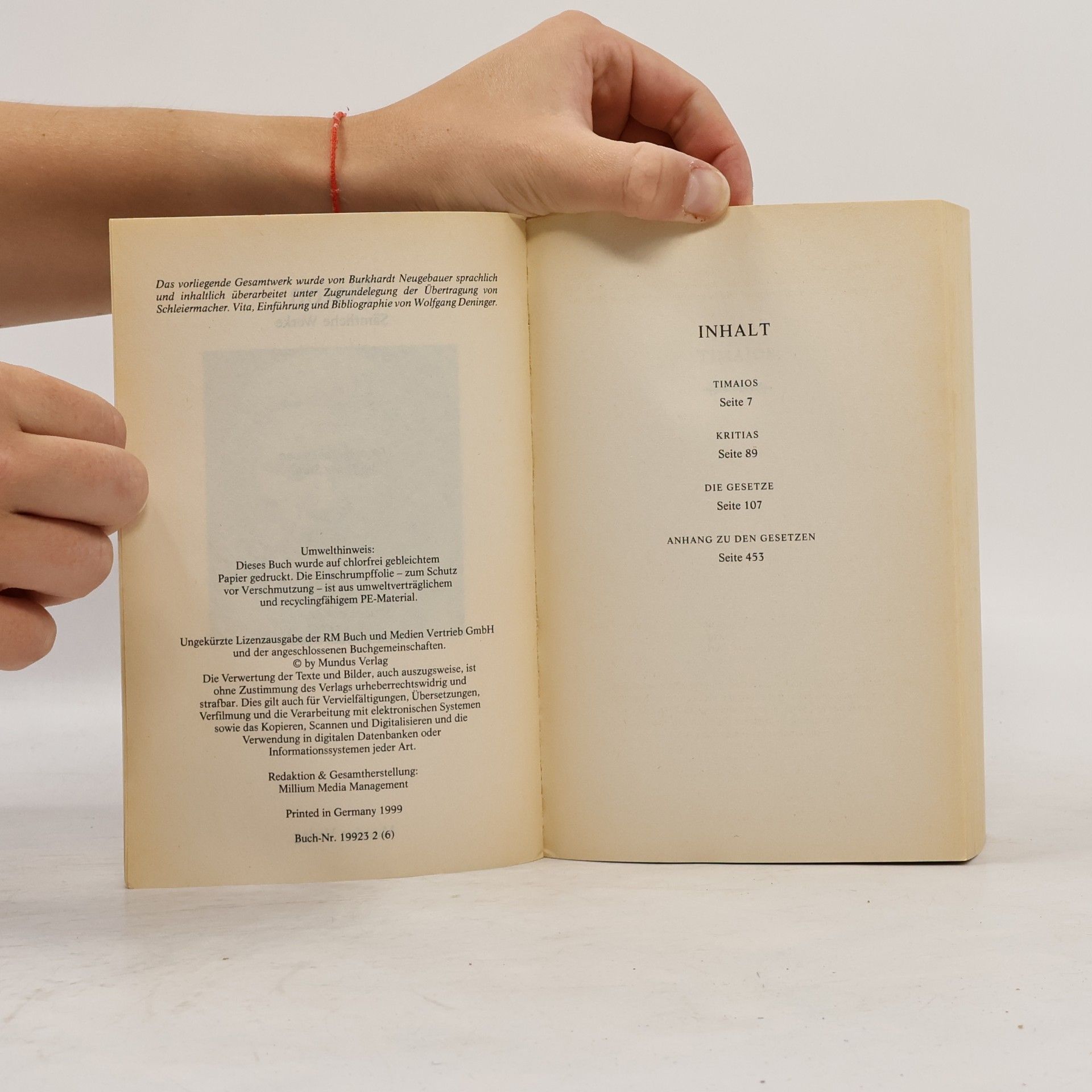 Plato Sämtliche Werke 6