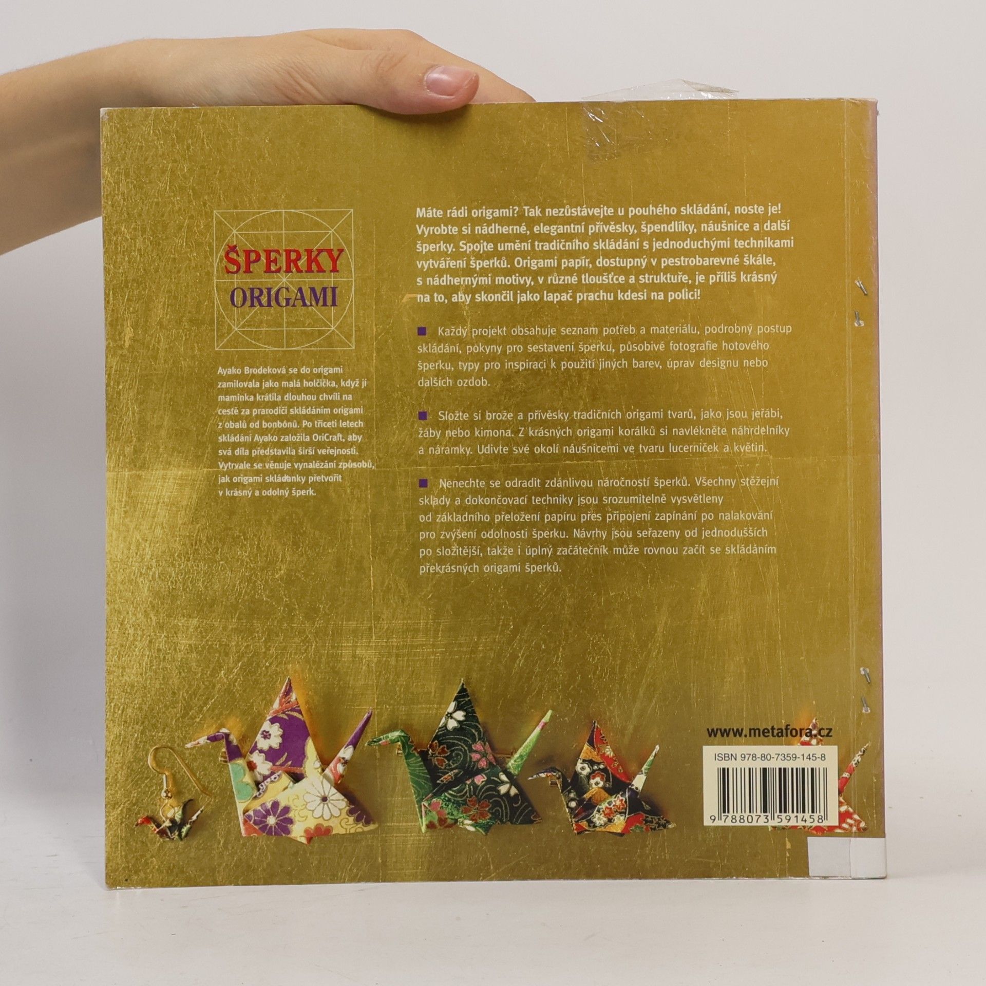 Ayako Brodek Šperky origami : přes 40 osobitých návrhů - stačí jen složit a nosit