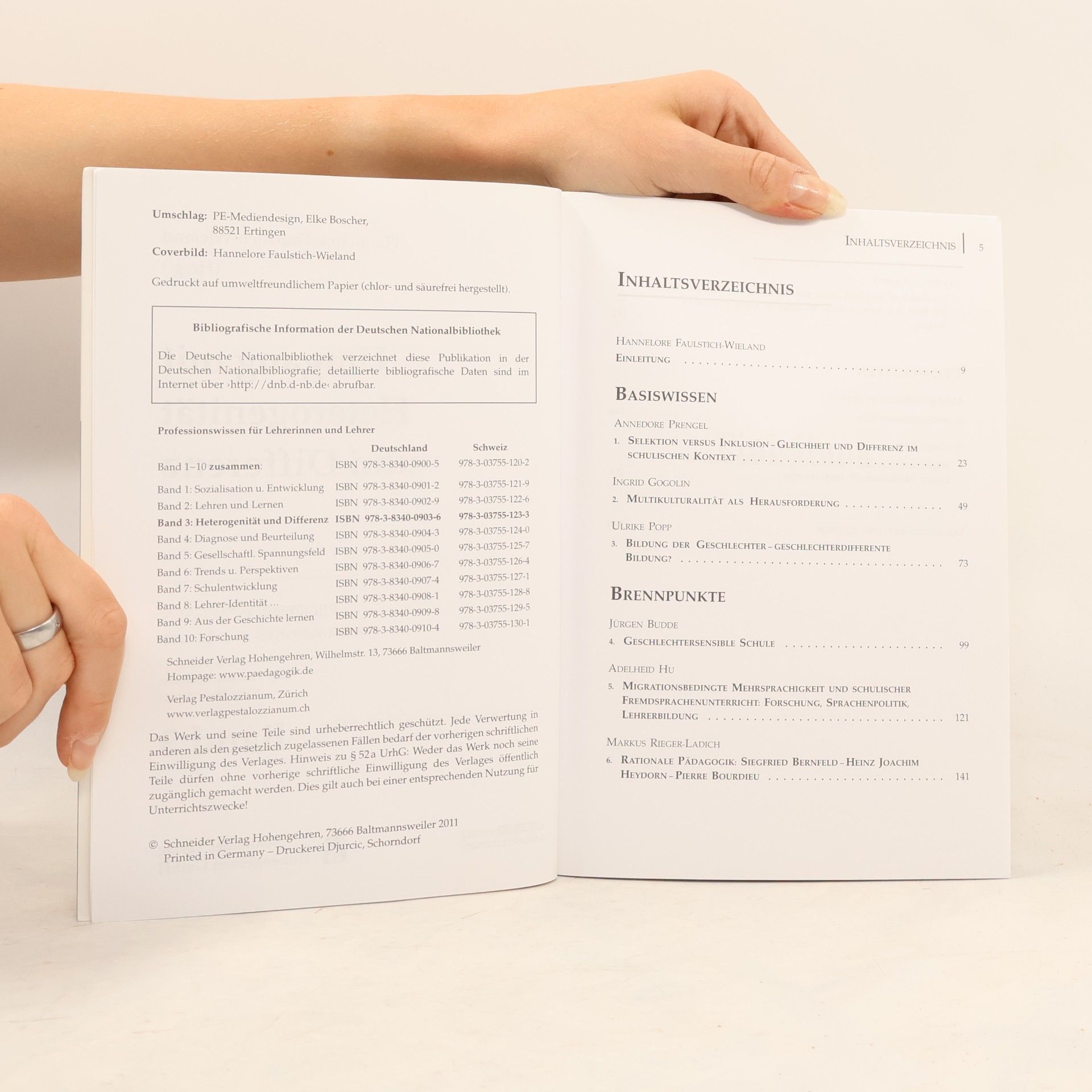 Hannelore Faulstich-Wieland Professionswissen für Lehrerinnen und Lehrer - 3: Umgang mit Heterogenität und Differenz