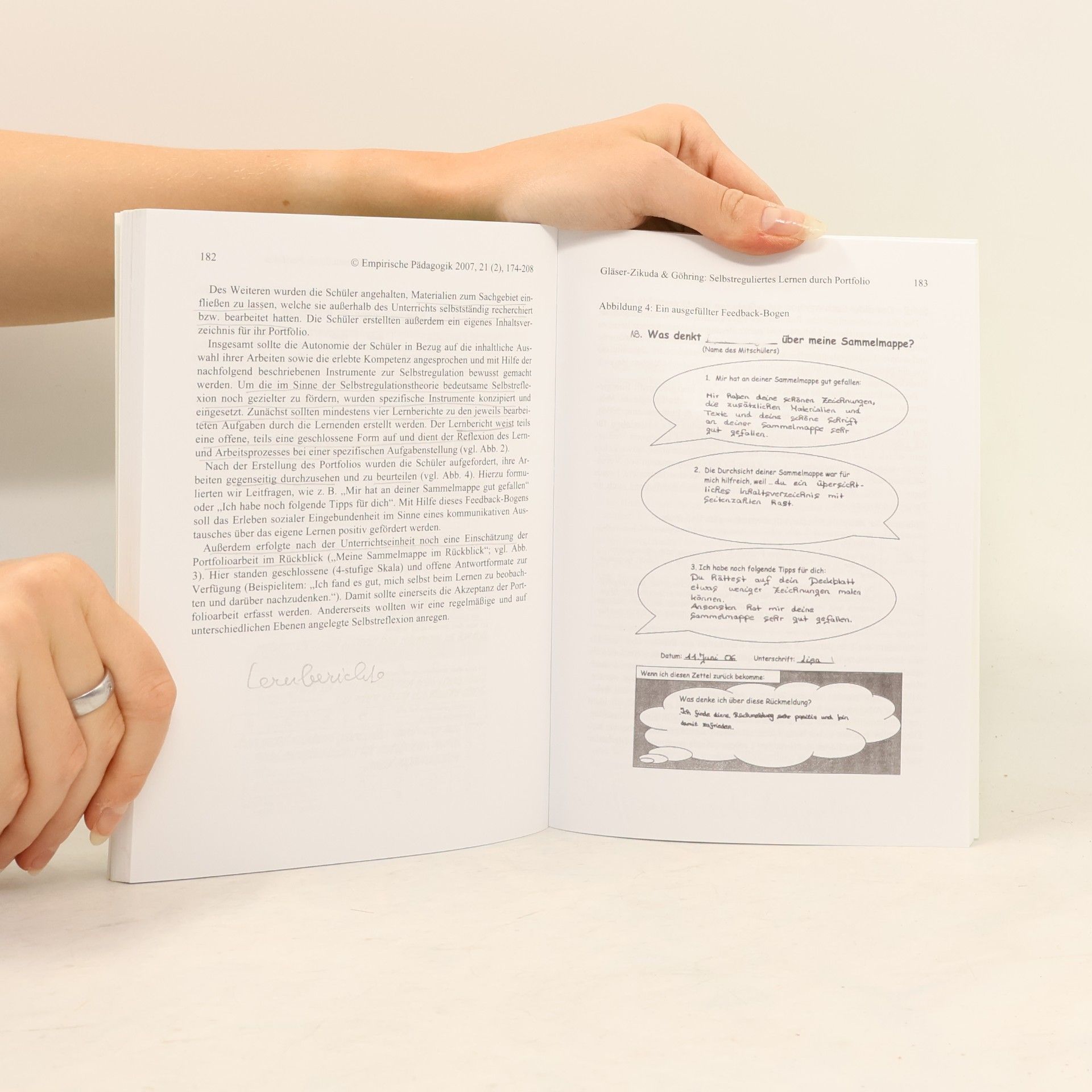 Michaela Gläser-Zikuda Empirische Pädagogik - 21 (2): Lerntagebuch und Portfolio auf dem Prüfstand