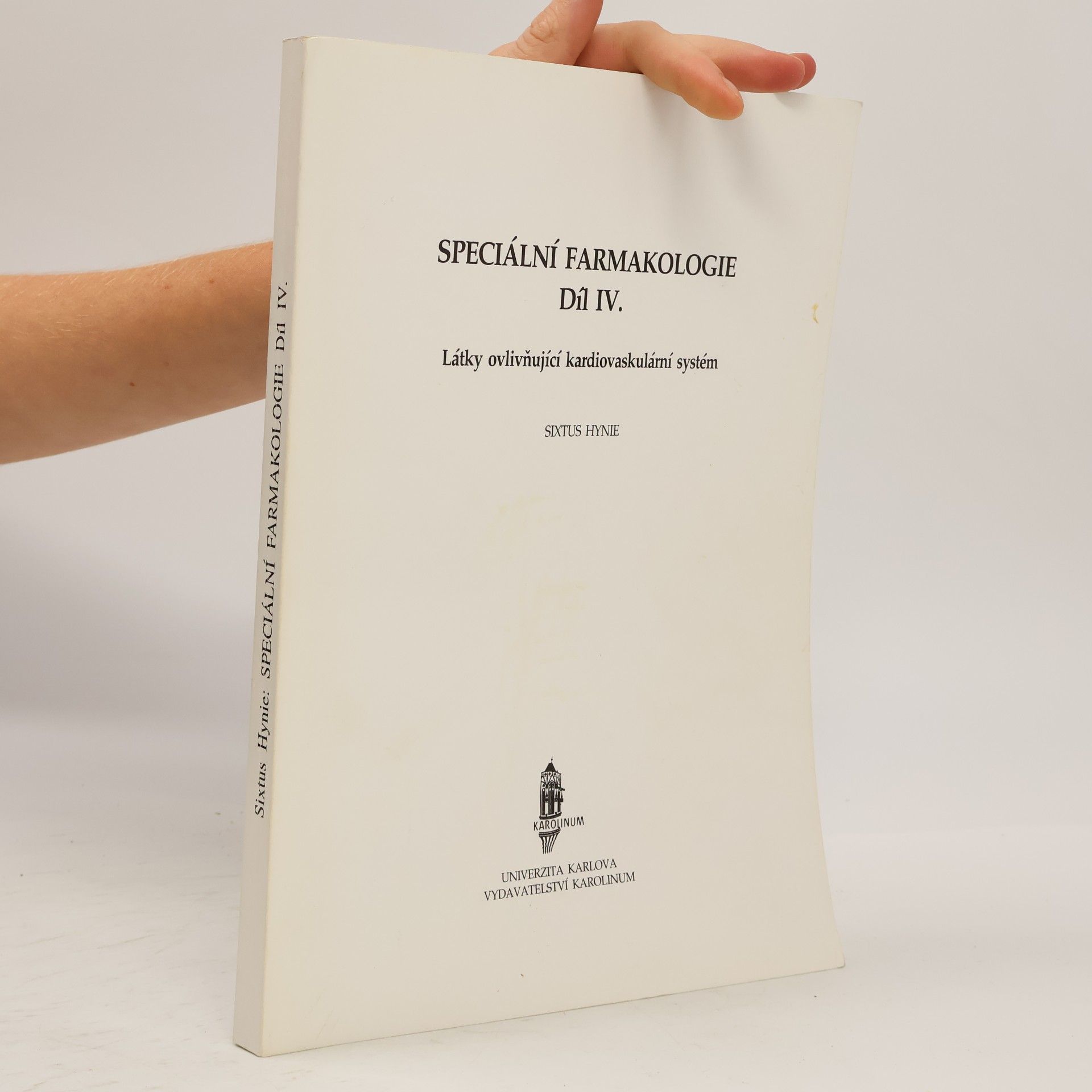 Auteurscollectief Speciální farmakologie Díl IV.
