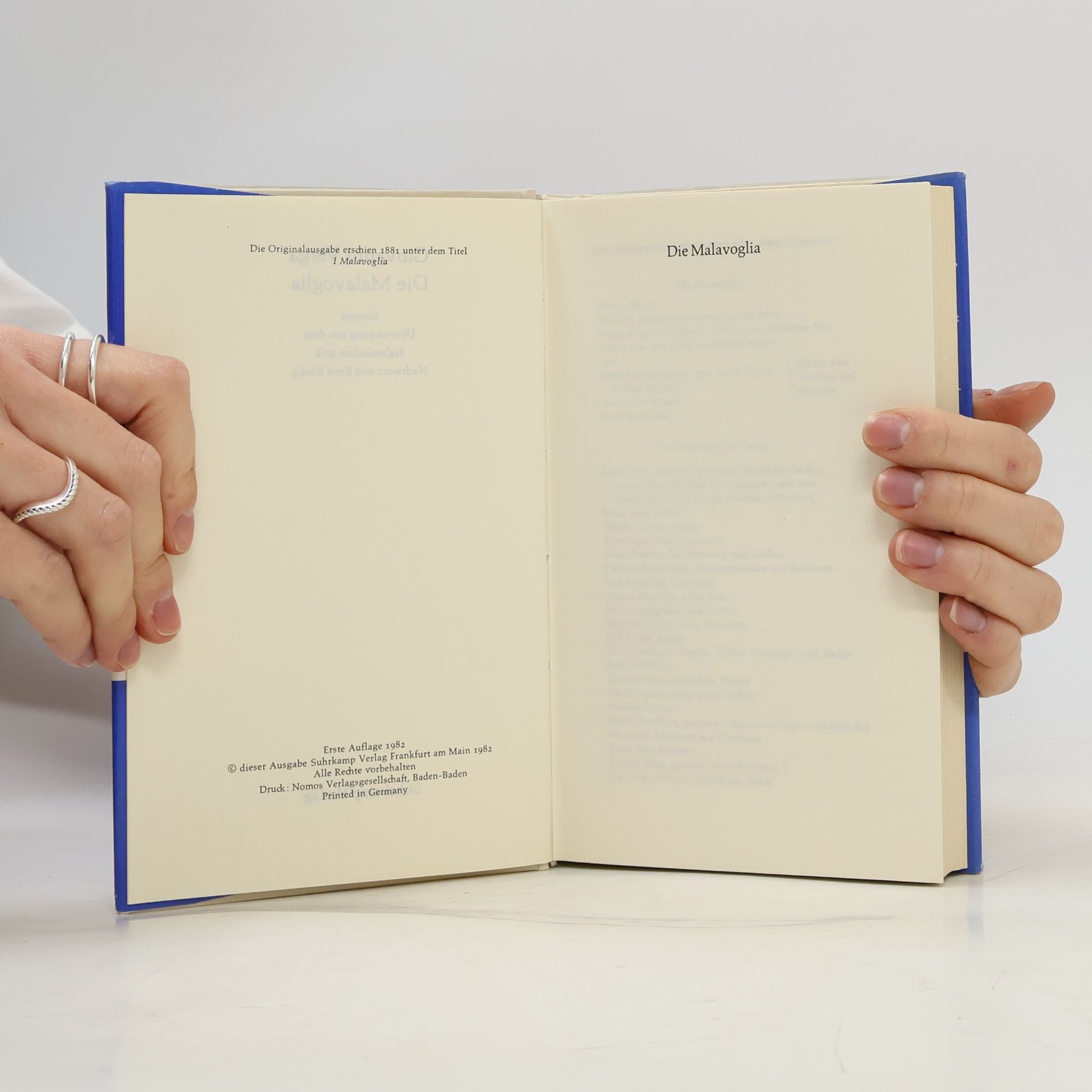 Giovanni Verga Bibliothek Suhrkamp: Die Malavoglia