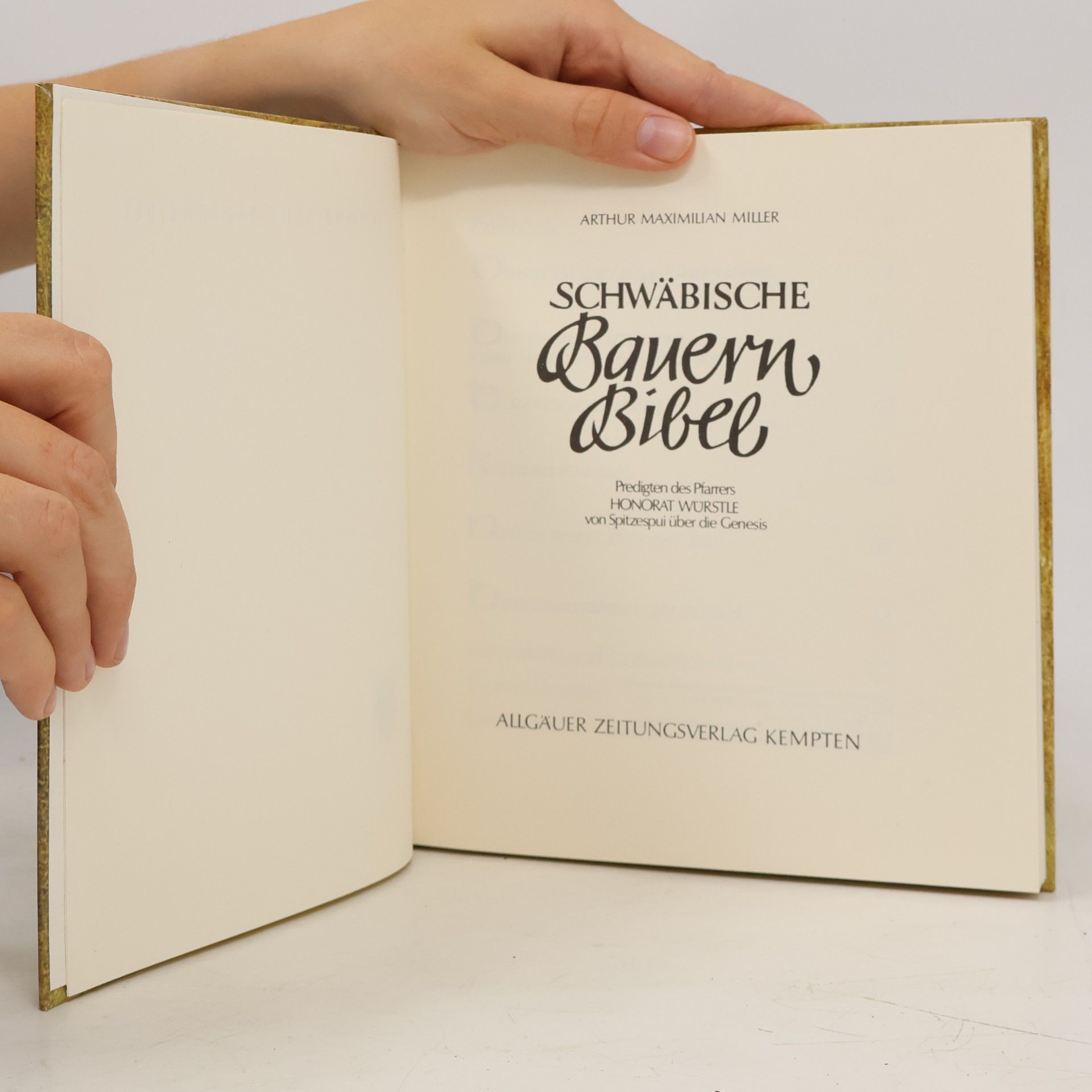 Arthur Maximilian Miller Schwäbische Bauern Bibel