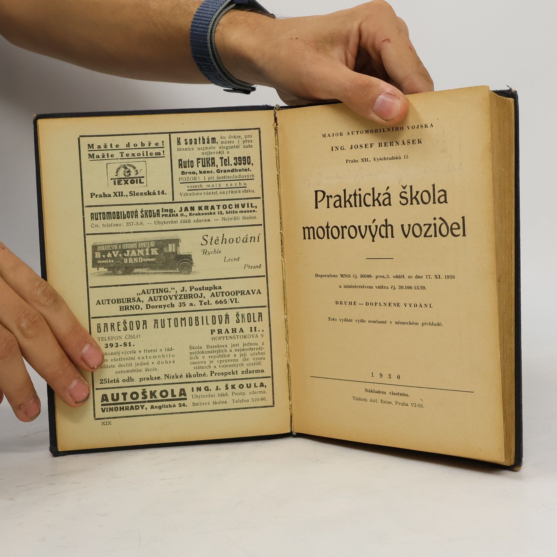 Josef Bernášek Praktická škola motorových vozidel