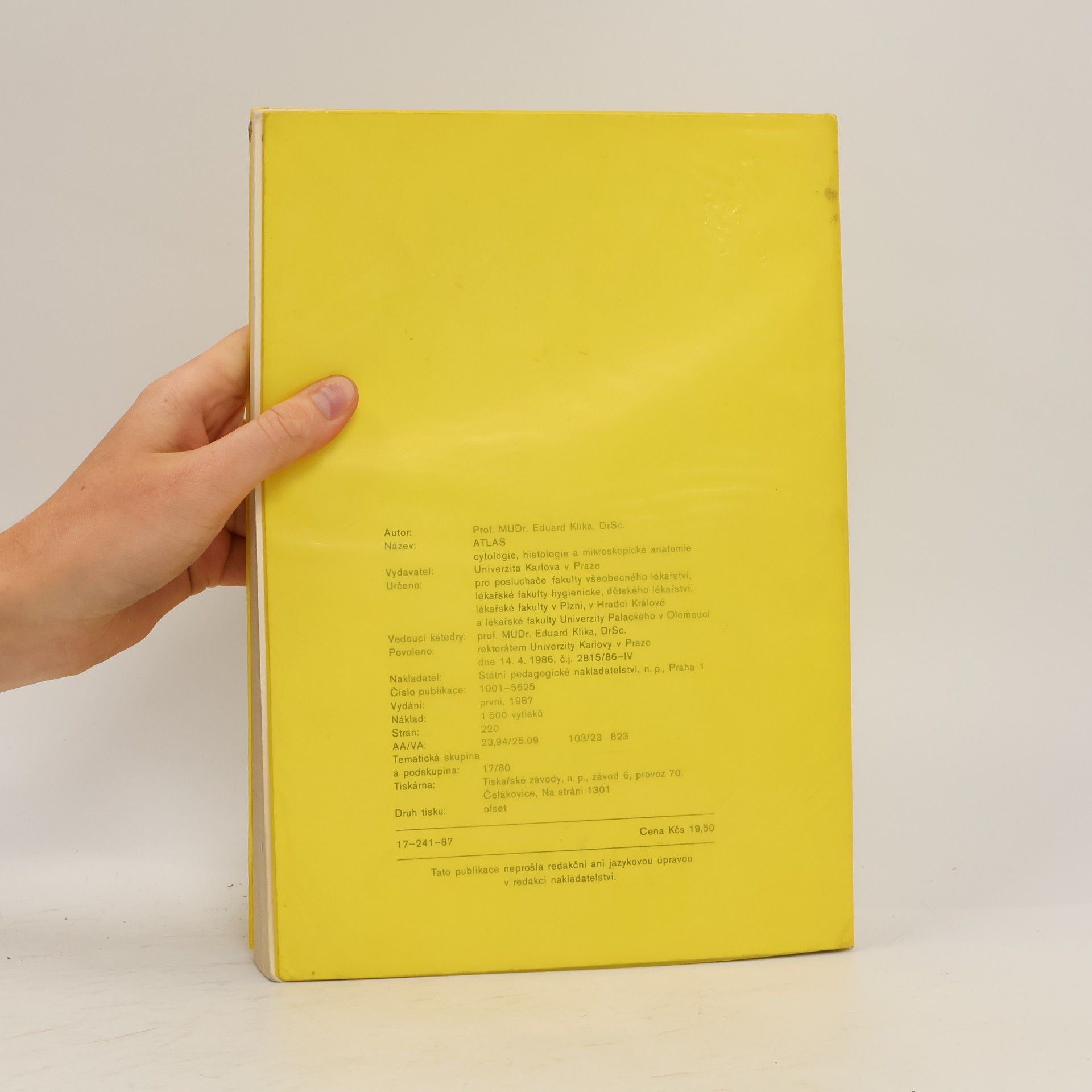Eduard Klika Atlas cytologie, histologie a mikroskopické anatomie