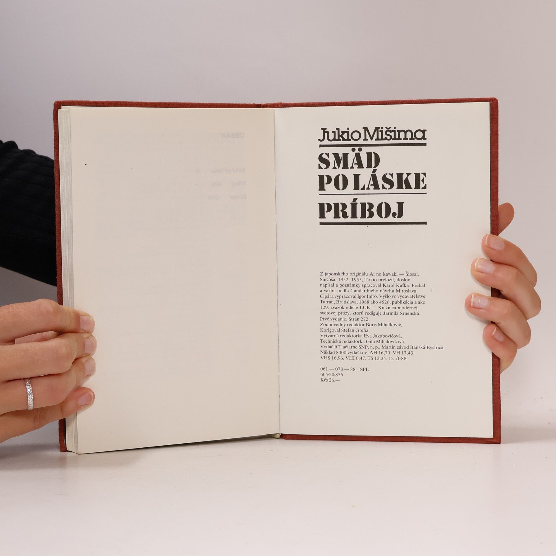 Yukio Mishima Smäd po láske / Príboj (2 knihy v jednom svazku)