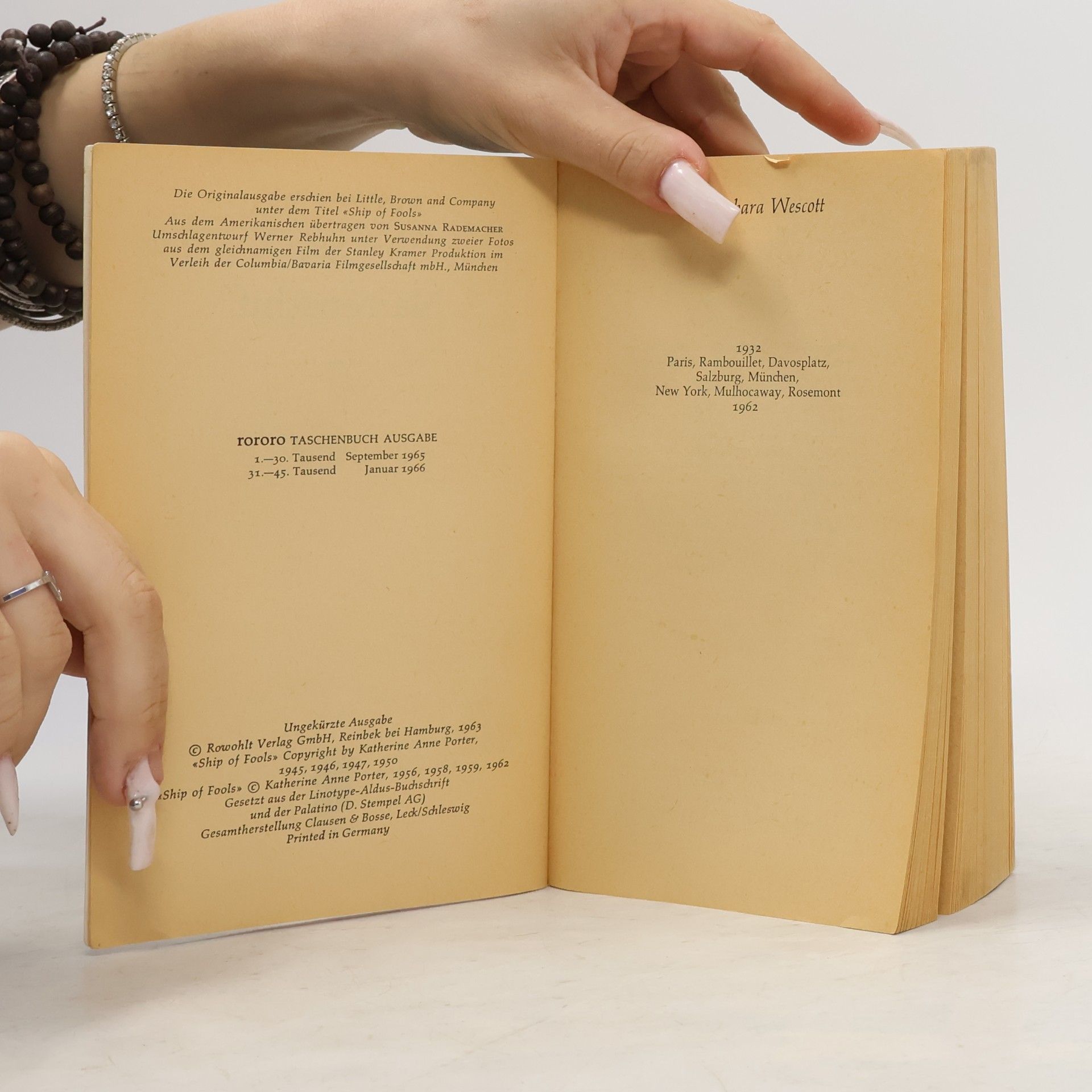 Katherine Anne Porter Das Narrenschiff