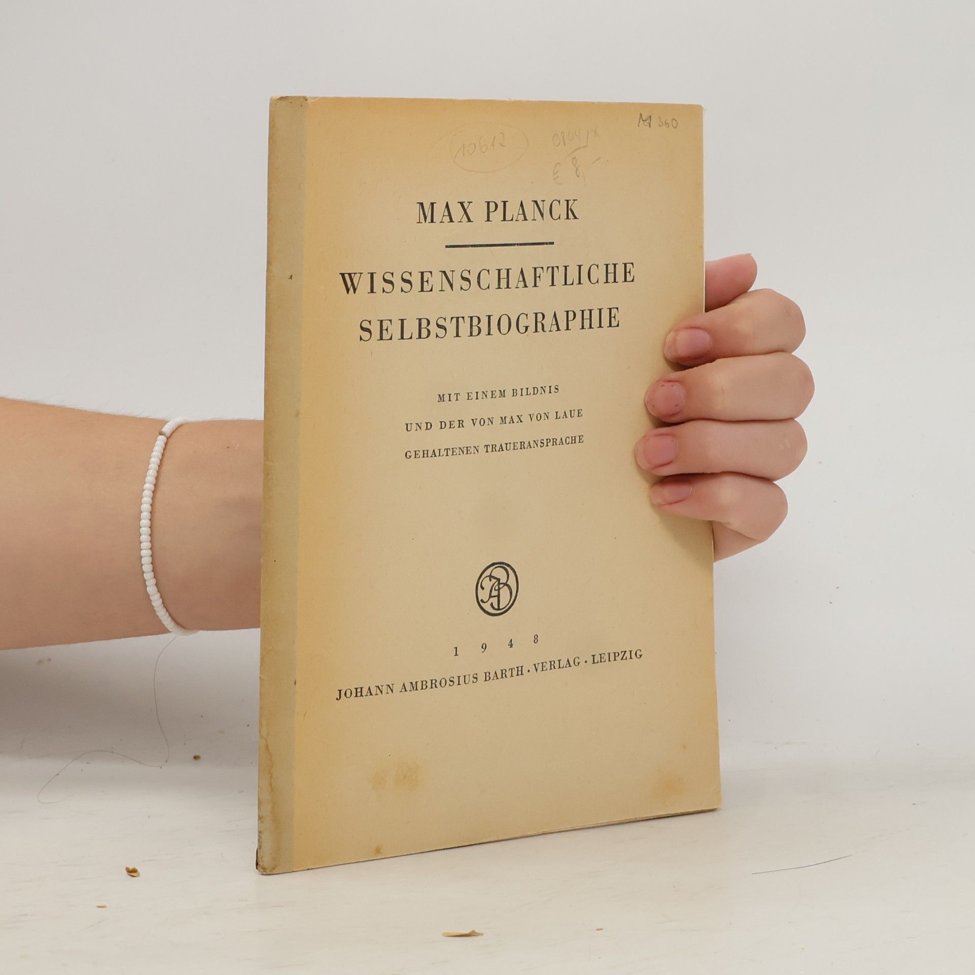 Max Planck Wissenschaftliche Selbstbiografie