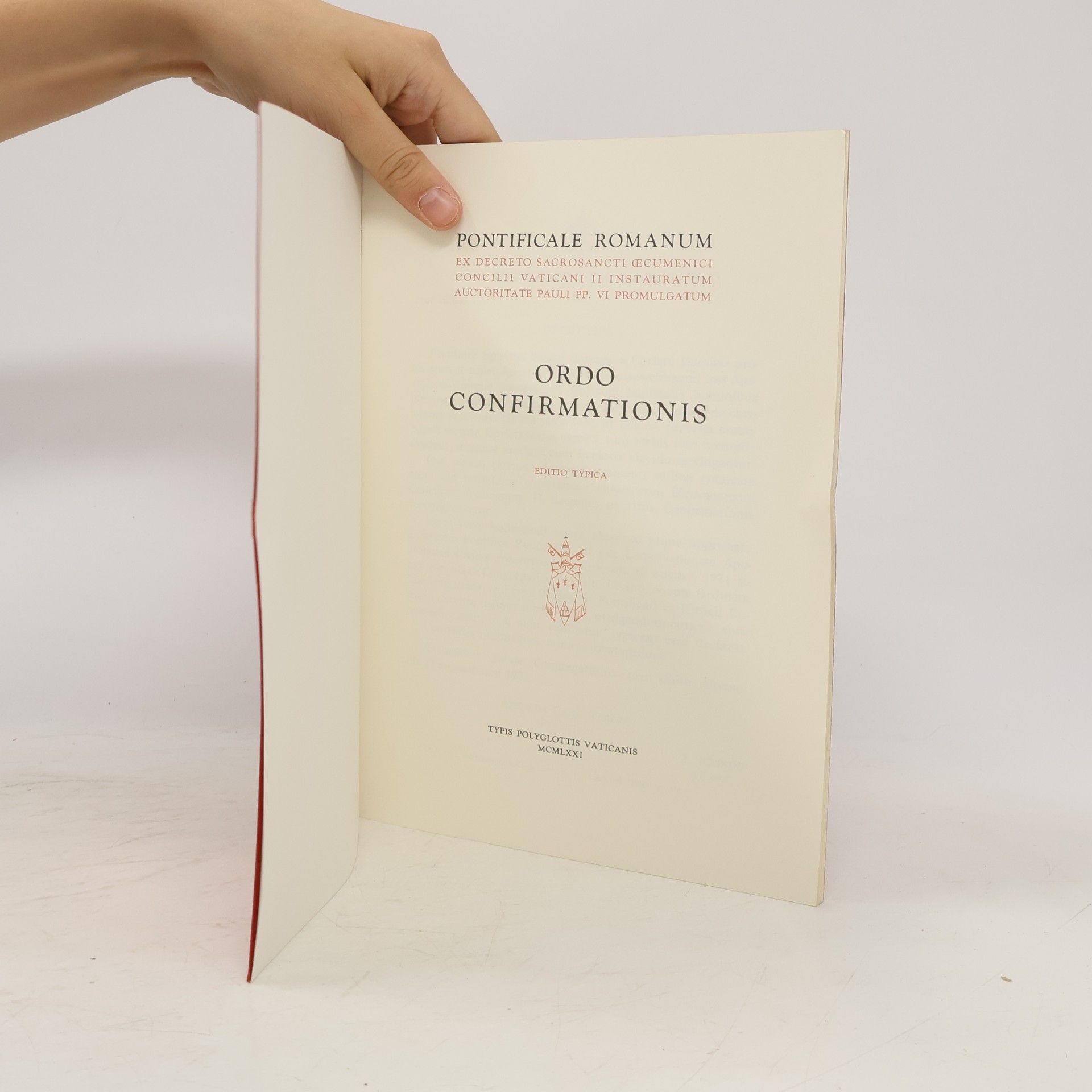 Kolektiv autorů Pontificale Romanum. Ordo Confirmationis