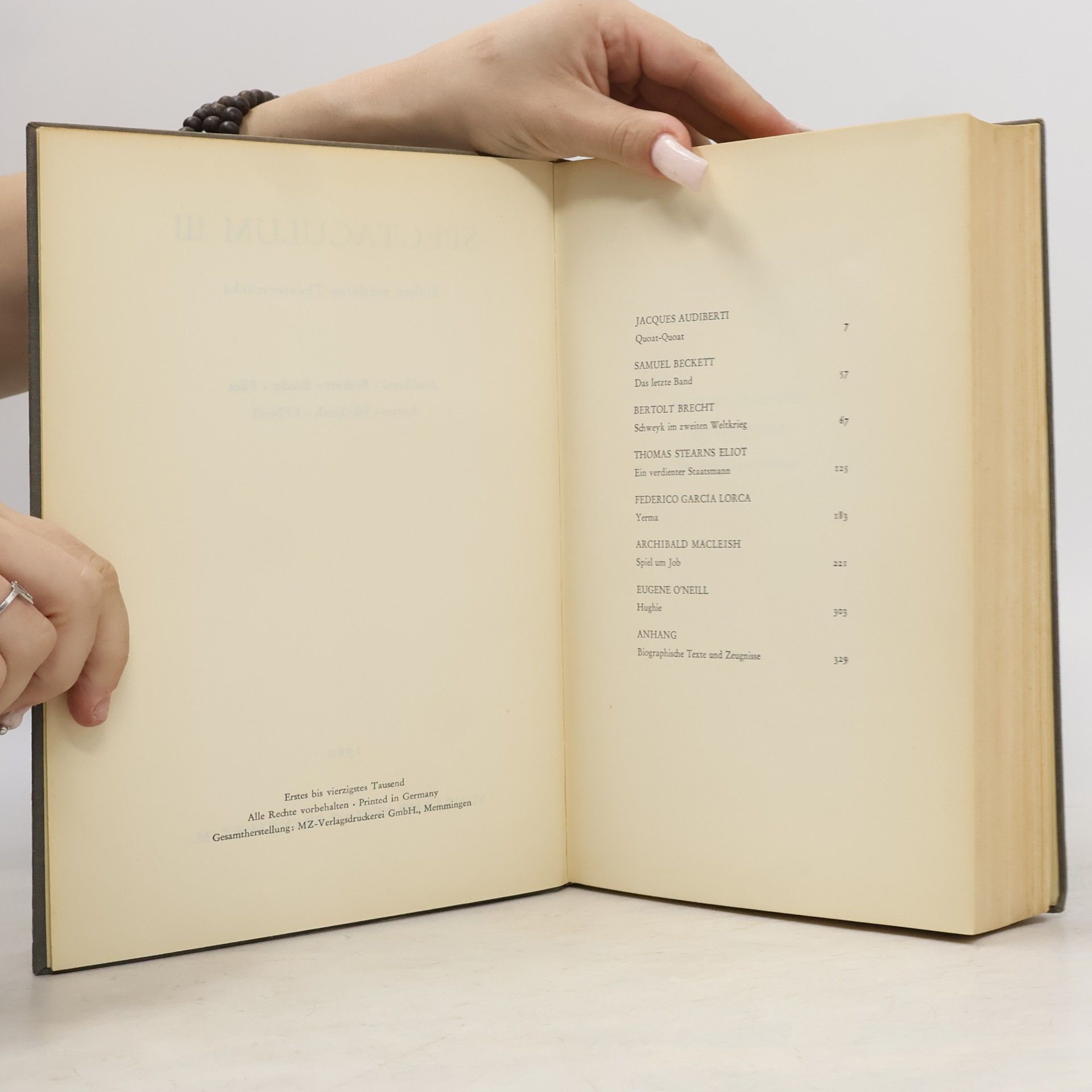 Autorenkollektiv Spectaculum III. Sieben moderne Theaterstücke