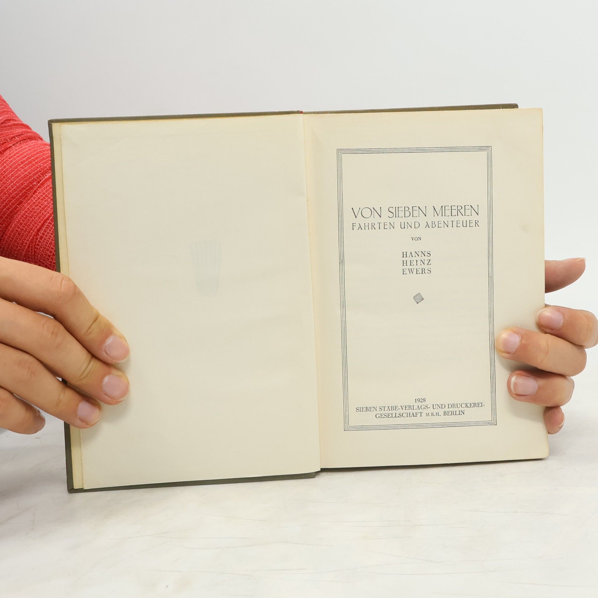 Hanns Heinz Ewers Von Sieben Meeren. Fahrten und Abenteuer