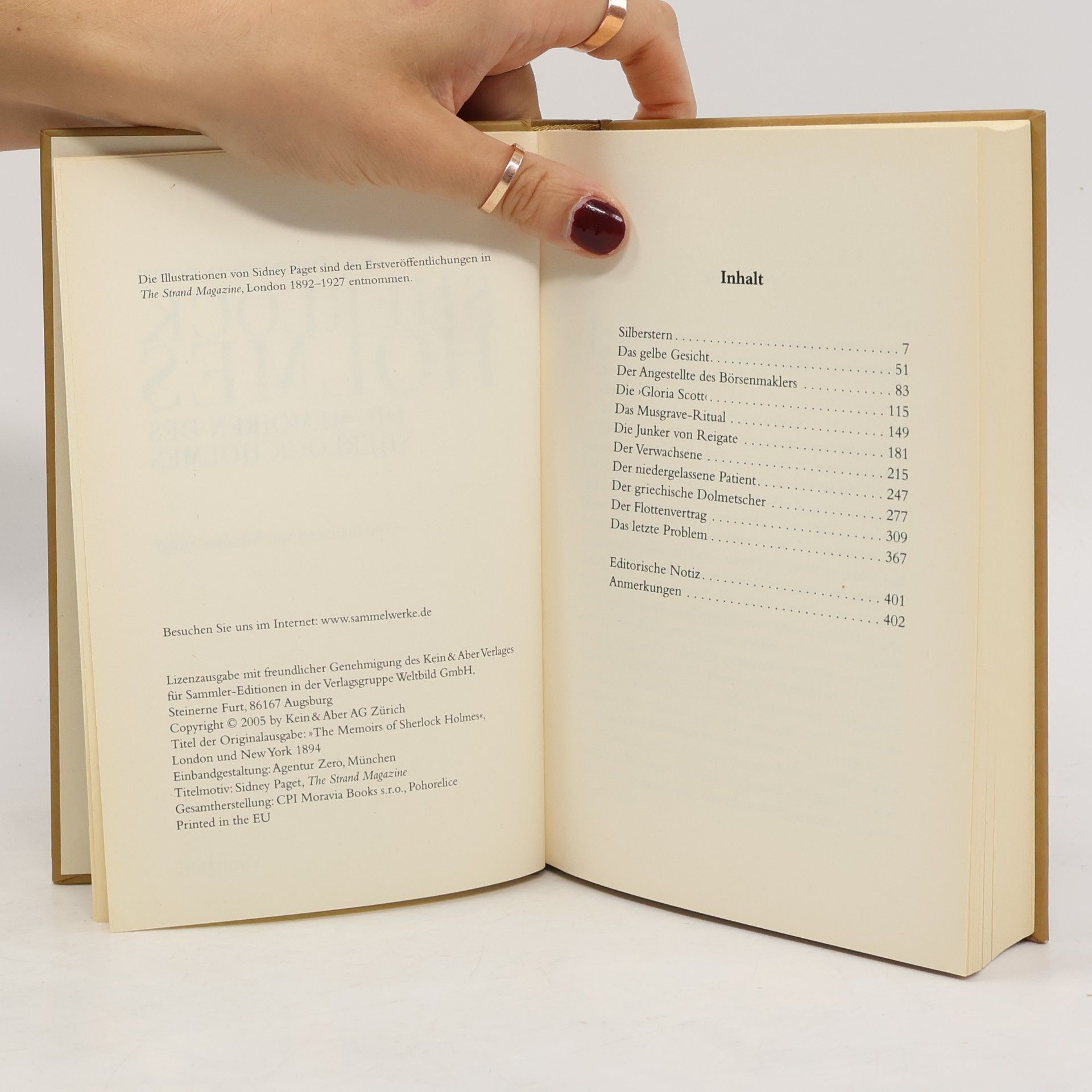 Arthur Conan Doyle Sherlock Holmes. Die Memoiren des Sherlock Holmes