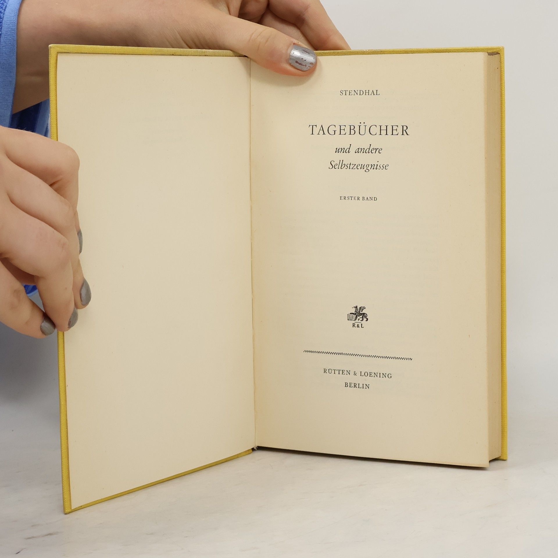 Stendhal Tagebücher und andere Selbstzeugnisse 1