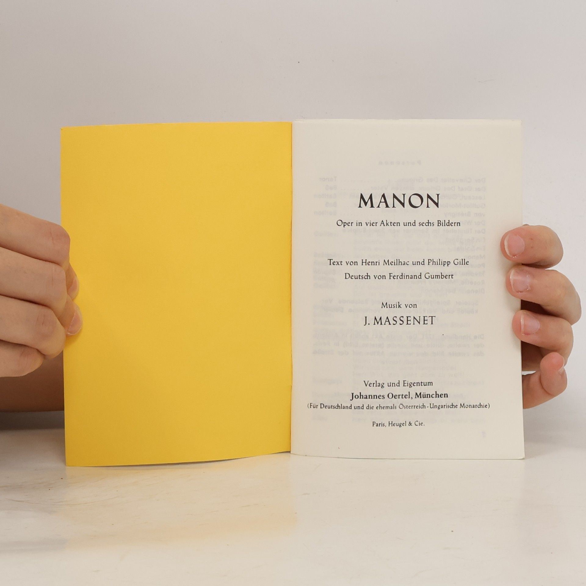 J. Massenet Manon