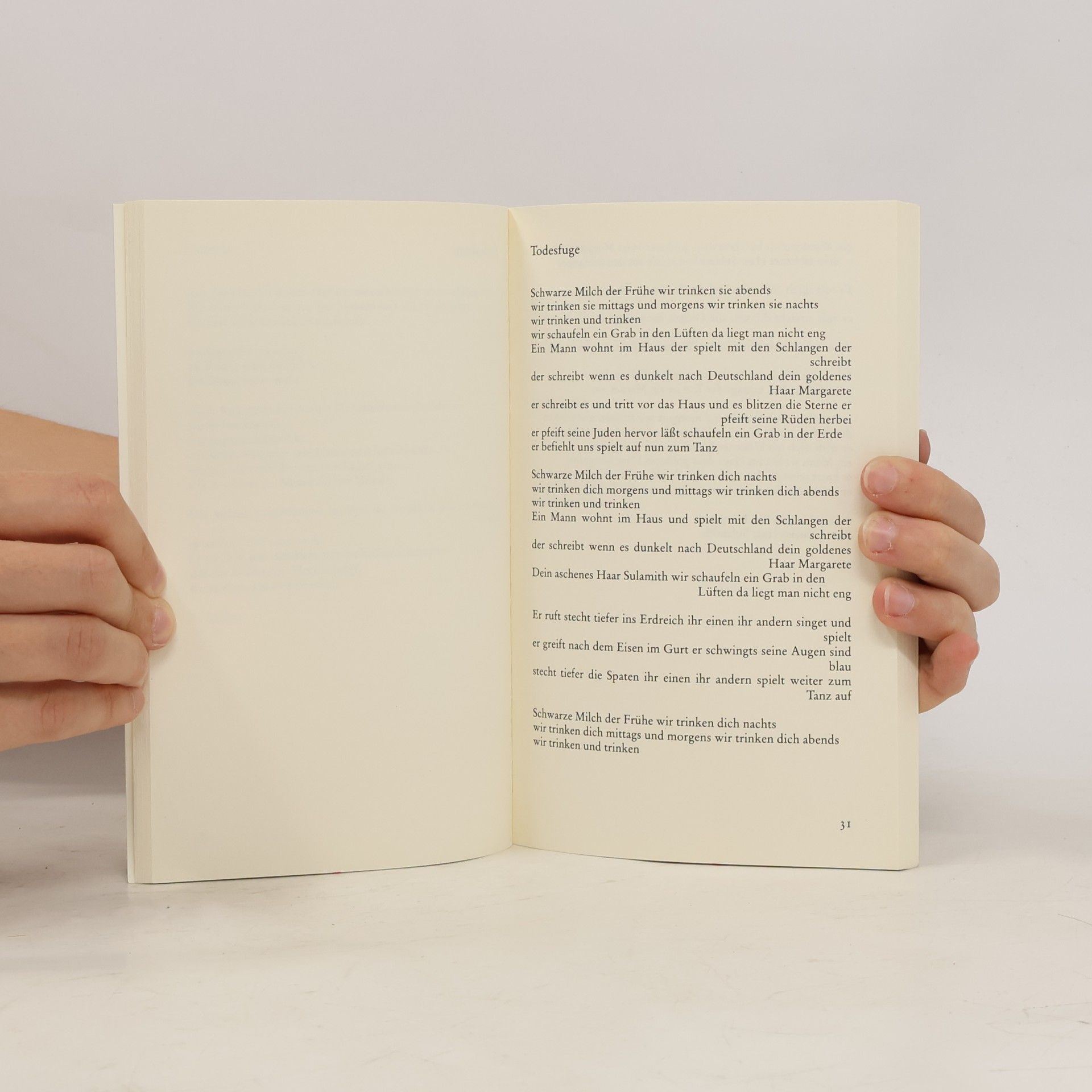Paul Celan Die Hand voller Stunden. Gedichte