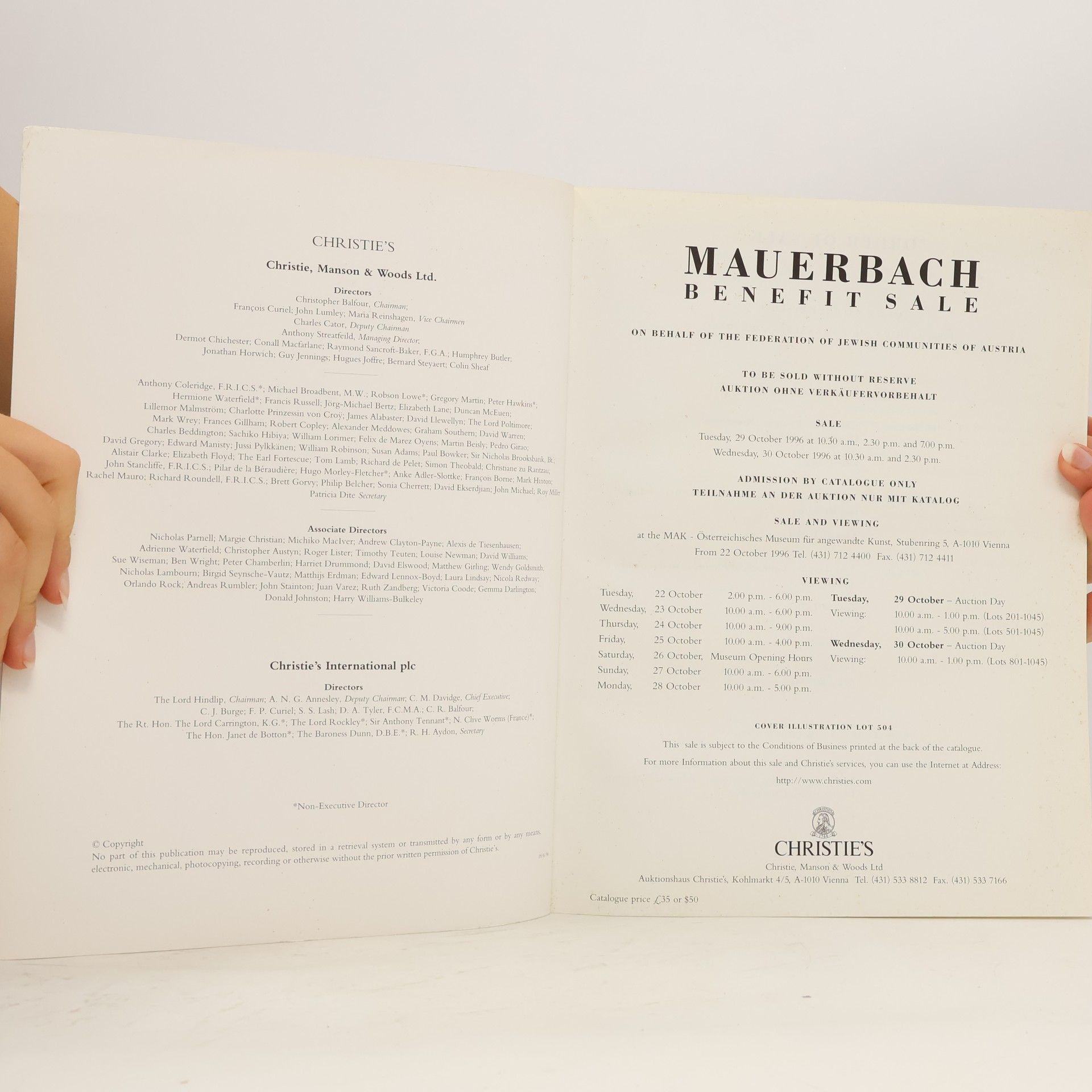 Various authors The Mauerbach Benefit Sale