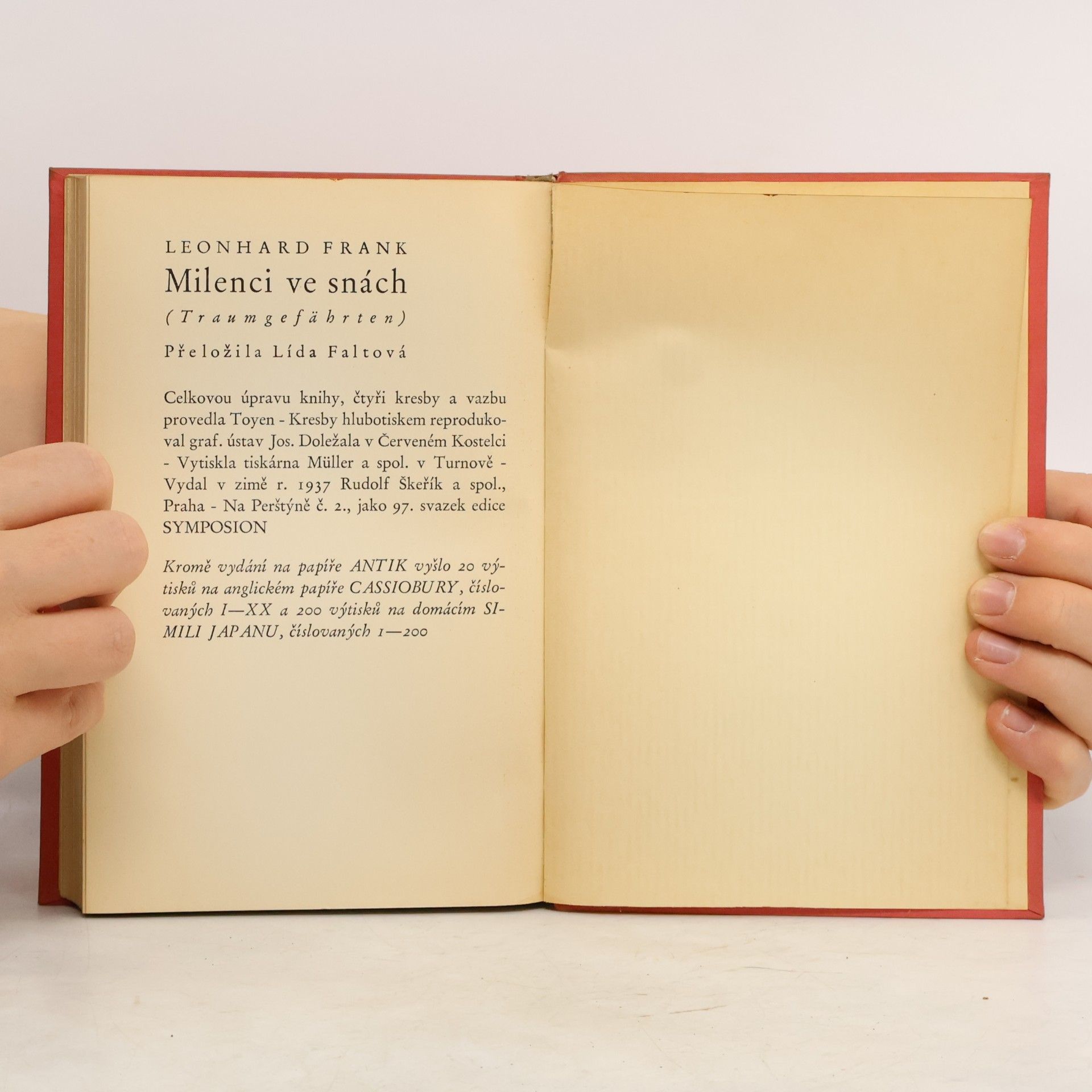 Leonhard Frank Milenci ve snách