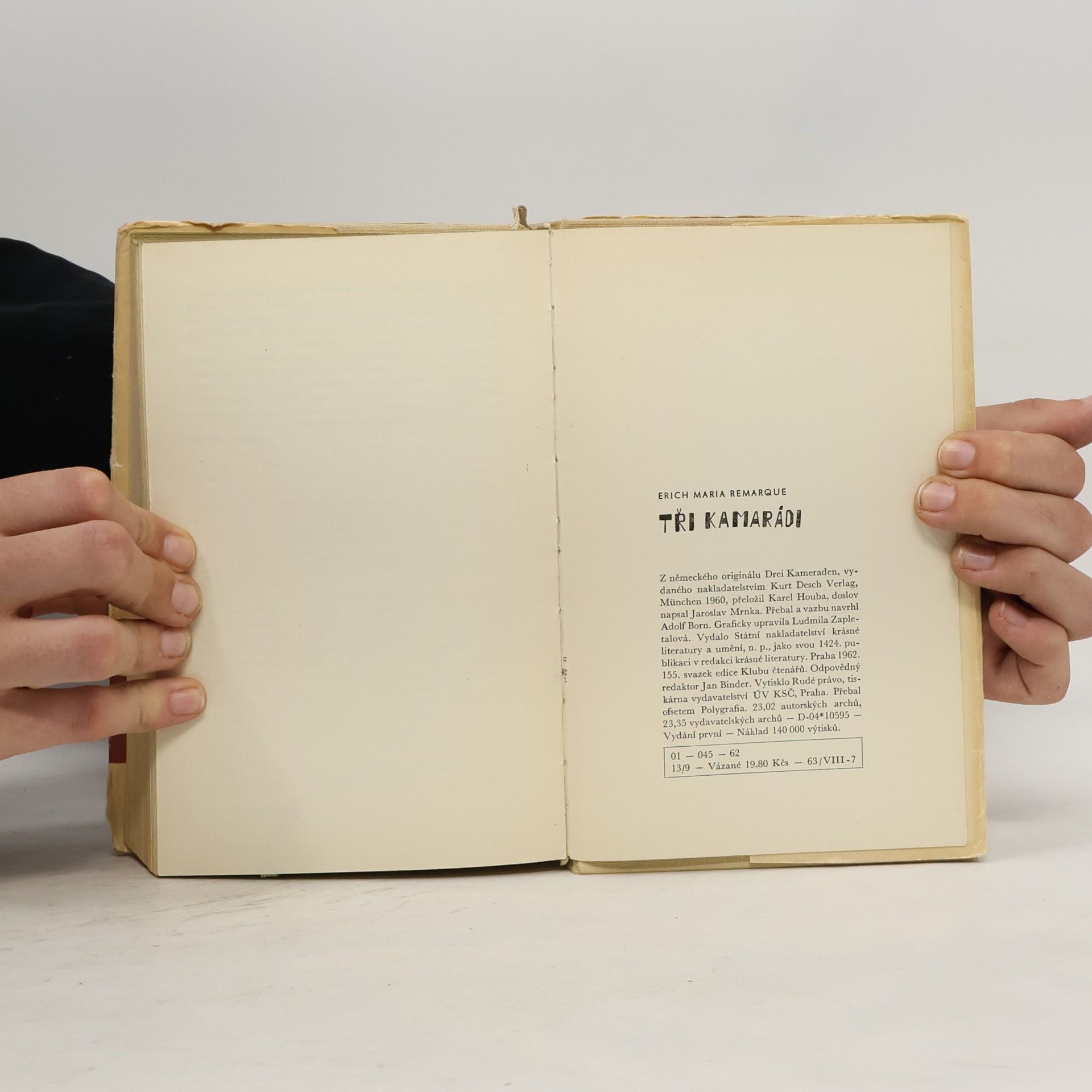 Erich Maria Remarque Tři kamarádi