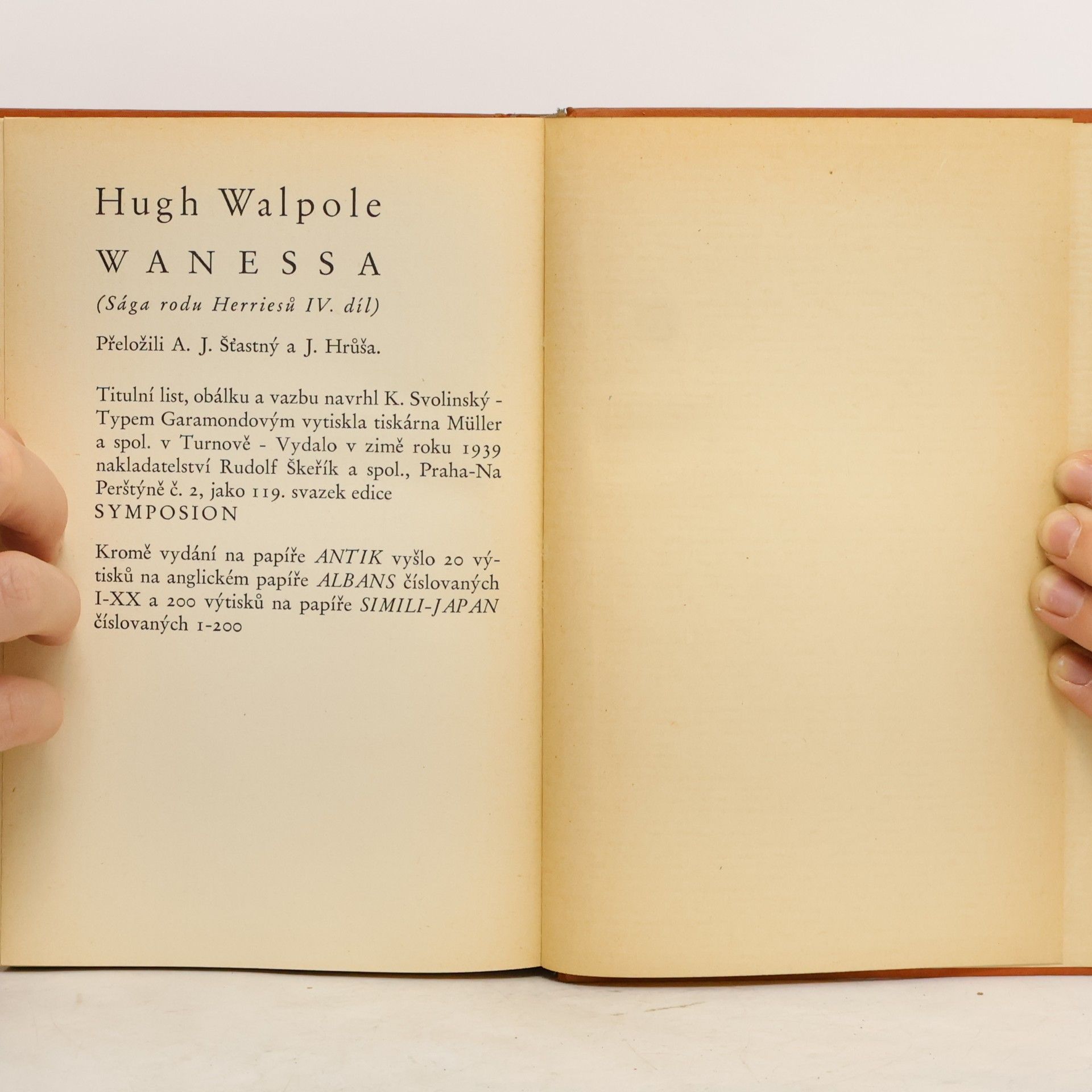 Hugh Walpole Wanessa