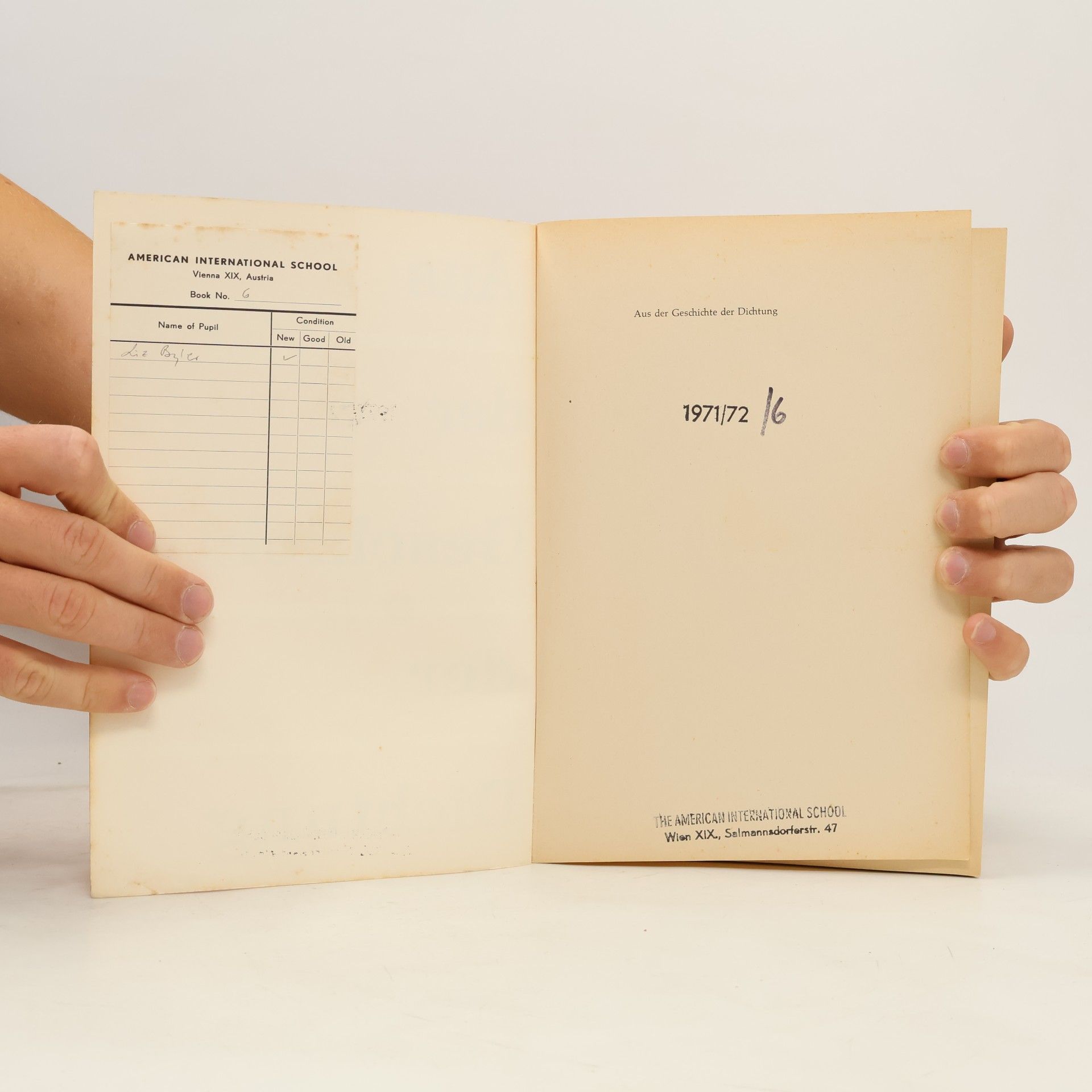 Wilhelm Sanz Aus der Geschichte der Dichtung 4