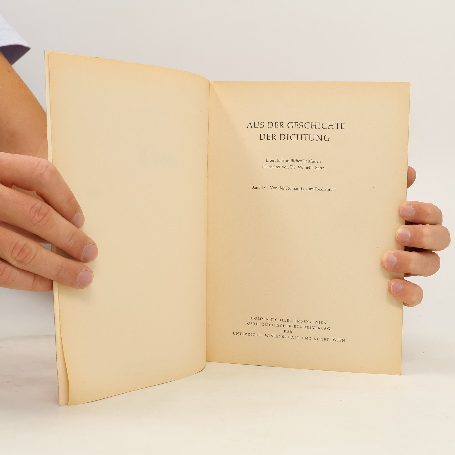 Wilhelm Sanz Aus der Geschichte der Dichtung 4