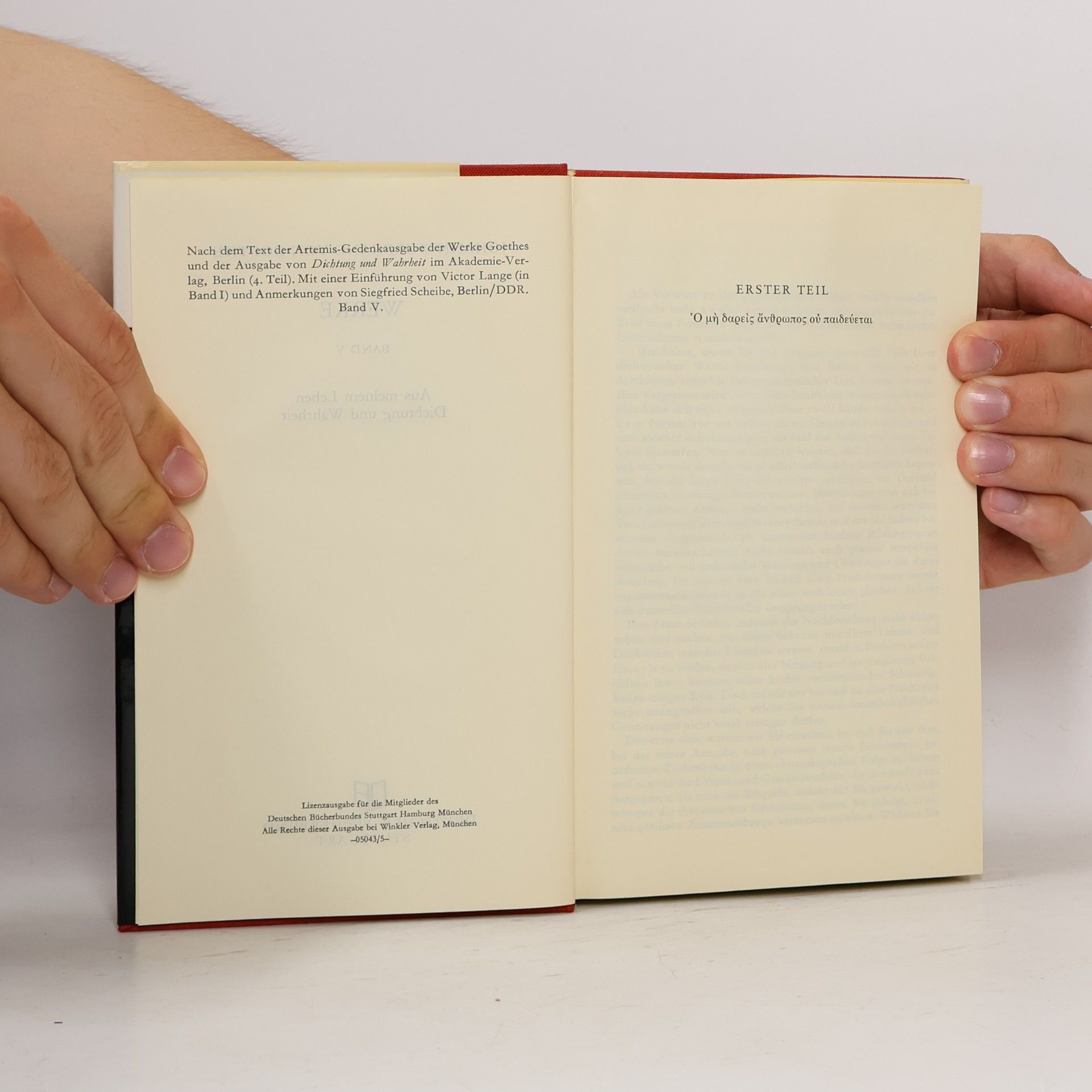 Johann Wolfgang von Goethe Goethe Werke 5