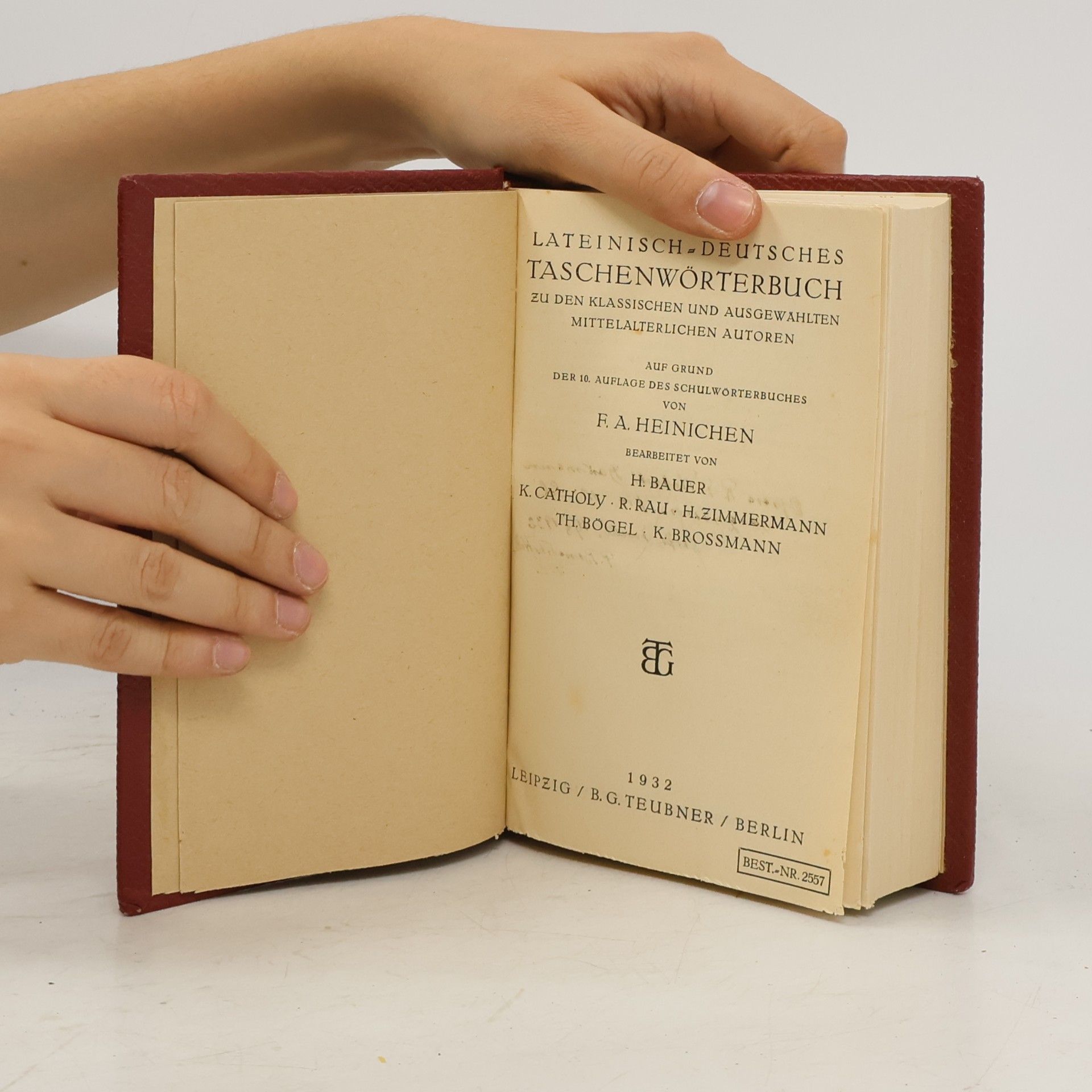 F. A. Heinichen Lateinisch-deutsches Taschenwörterbuch